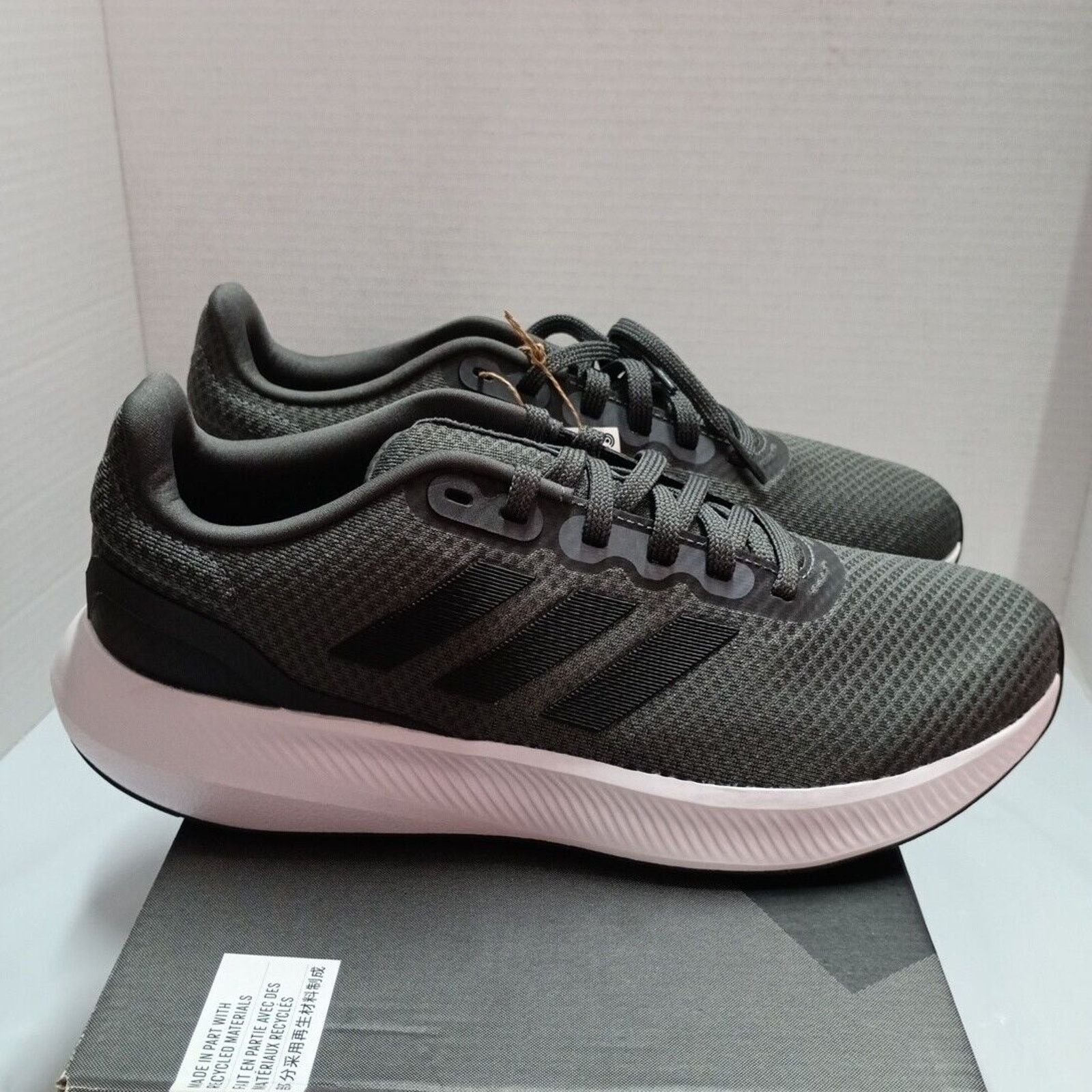 Adidas Adidas Run Falcon 3.0 Men's 8 Shoes Gray Black Wide Fit New Size US 8 / EU 41 - 2 Thumbnail
