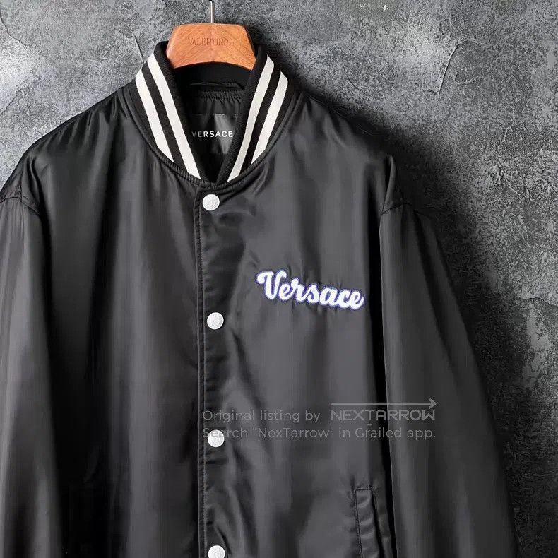 Versace Versace Letter-embroidered baseball collar jacket Size US S / EU 44-46 / 1 - 3 Thumbnail