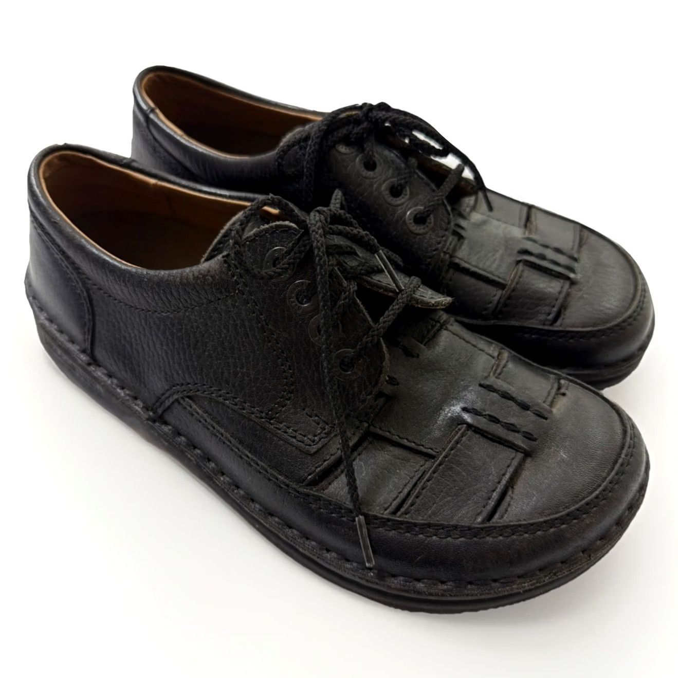 Birkenstock Birkenstock Womens Fisherman Lace Up Flats Black Leather 6 37 Shoes Sandal Adults Womens Size US 6 / IT 36 - 2 Thumbnail