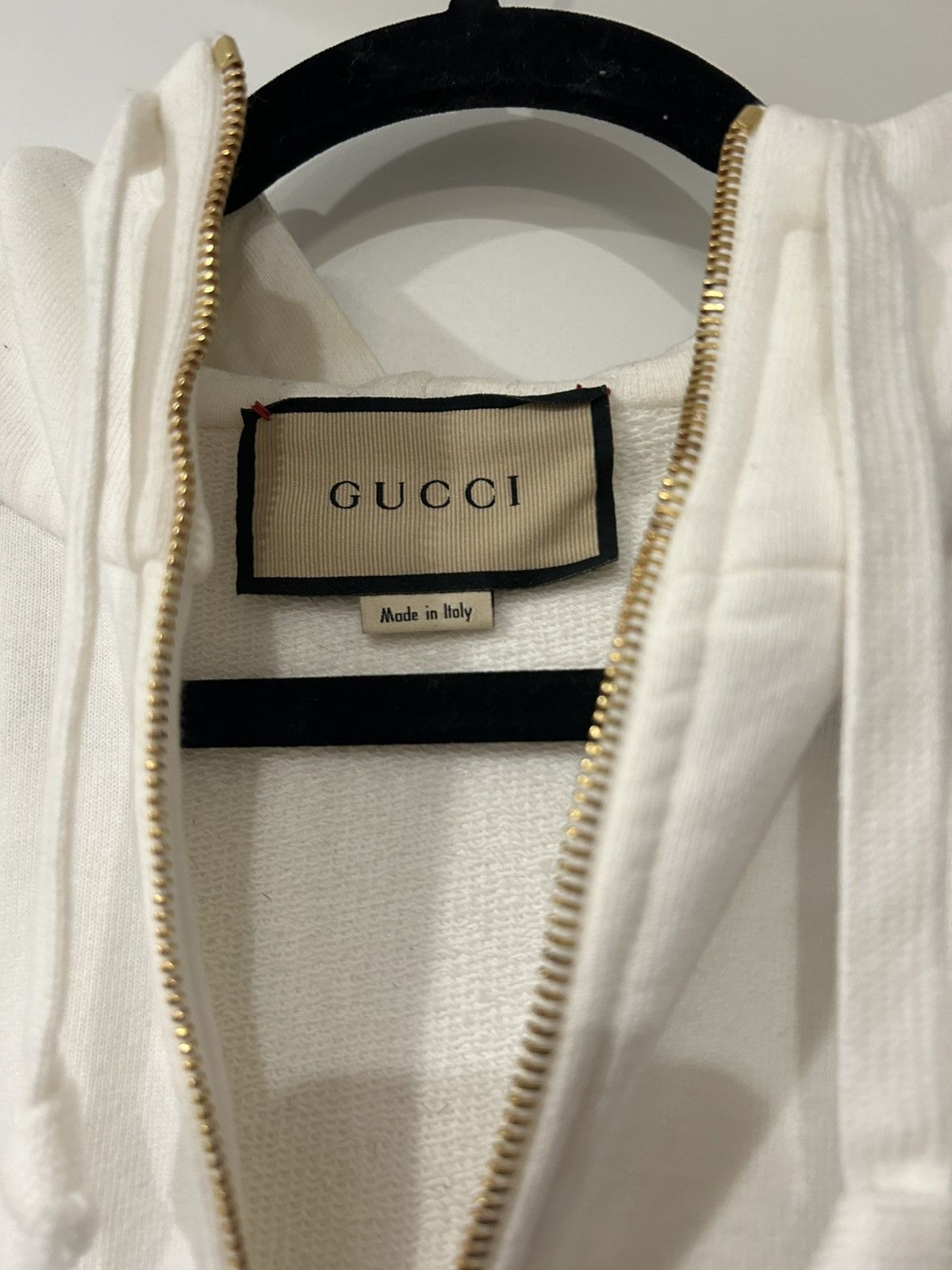 Gucci Gucci Web Stripe Half Zip Hoodie White Size S Size US S / EU 44-46 / 1 - 2 Thumbnail