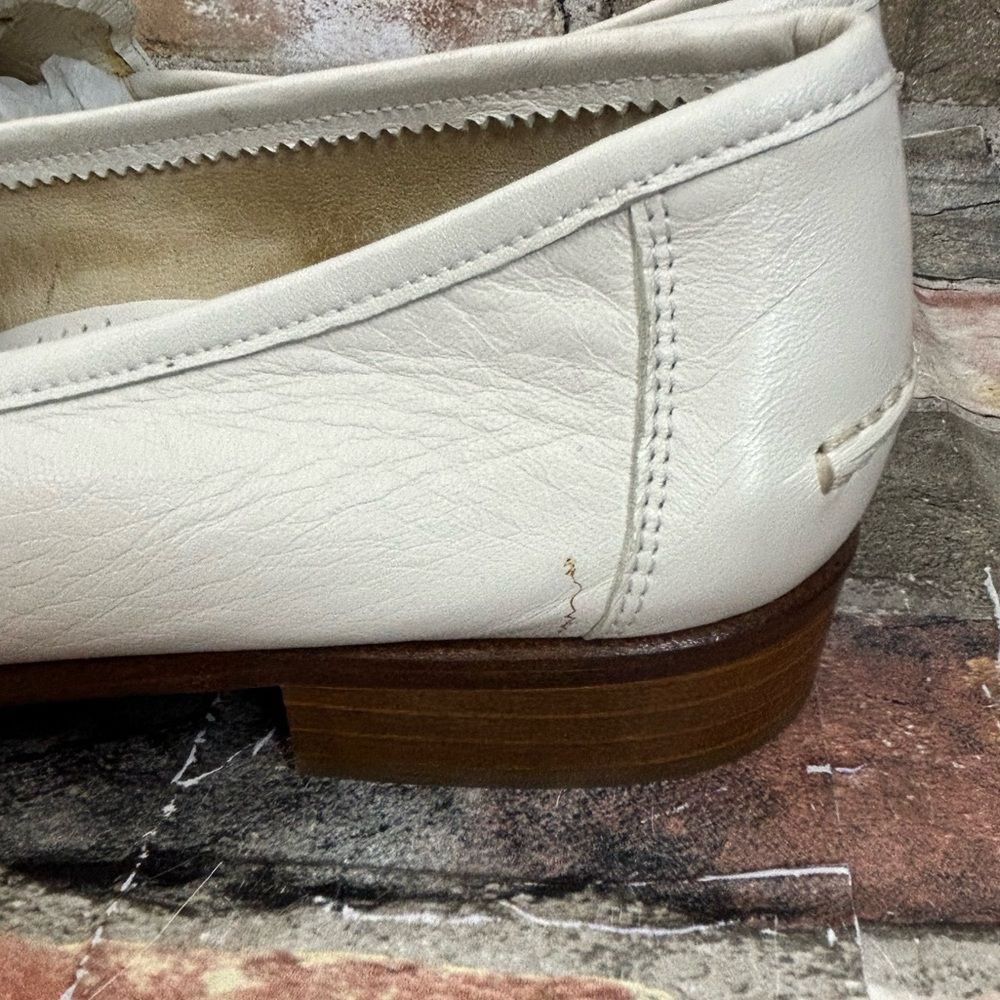 Other Amalfi White Leather Loafers Size 8 Size US 8 / IT 38 - 3 Thumbnail