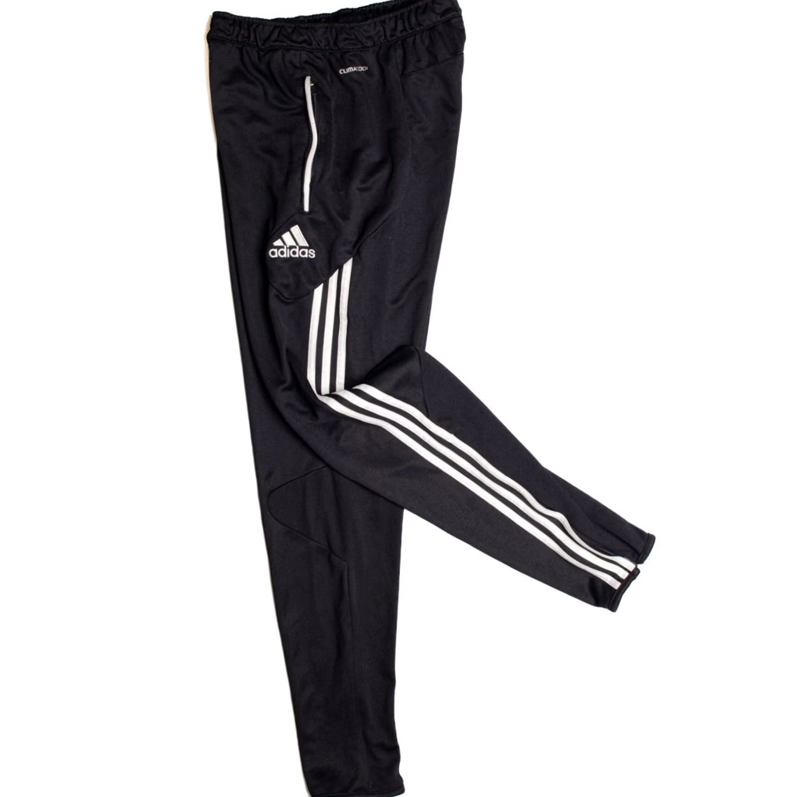 Adidas Adidas Track Pants Small Black Polyester Vintage 90s Ragstock Mens Size US 29 - 2 Thumbnail