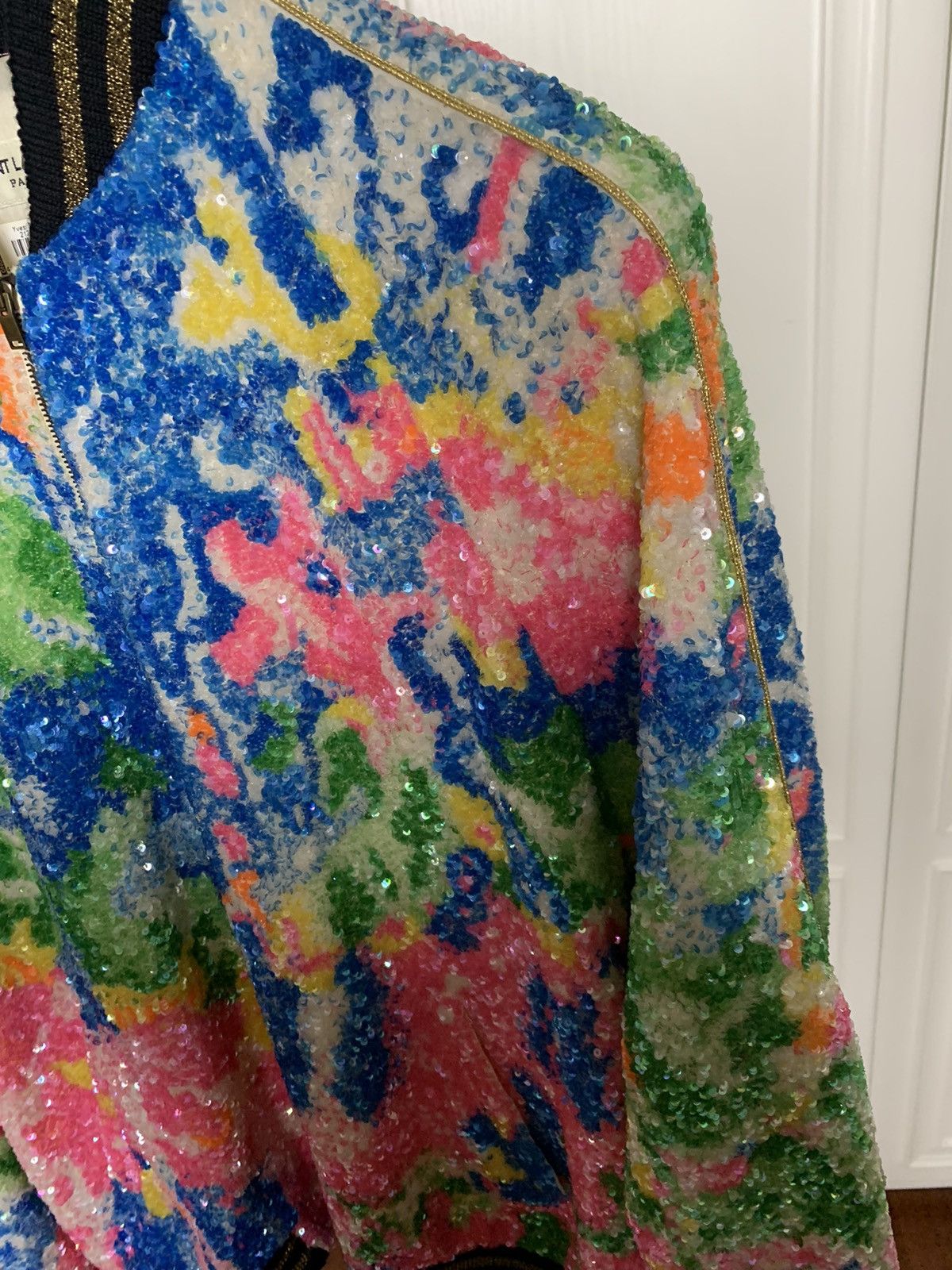 Saint Laurent Paris Saint Laurent 2016SS multi- color sequins bomber jacket Size US S / EU 44-46 / 1 - 3 Thumbnail