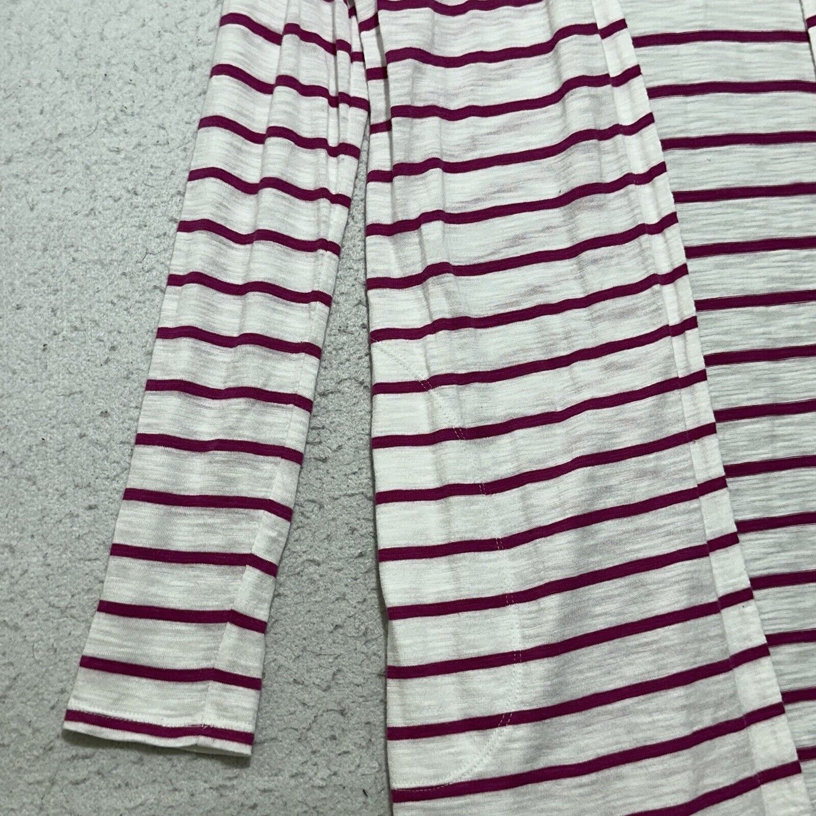 Chicos Chico's Small Cardigan Open Front Sweater White Pink Striped Size S / US 4 / IT 40 - 7 Thumbnail
