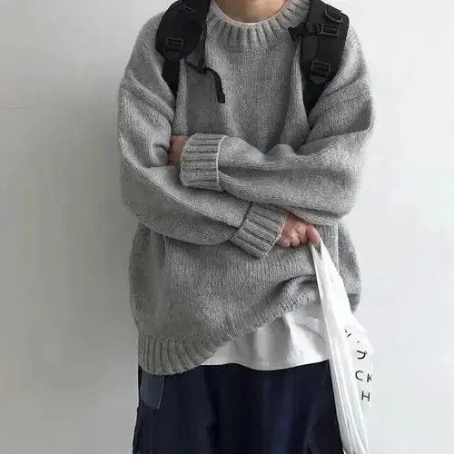 Japanese Brand × Vintage Men's warm soft sweater Size US L / EU 52-54 / 3 - 4 Thumbnail