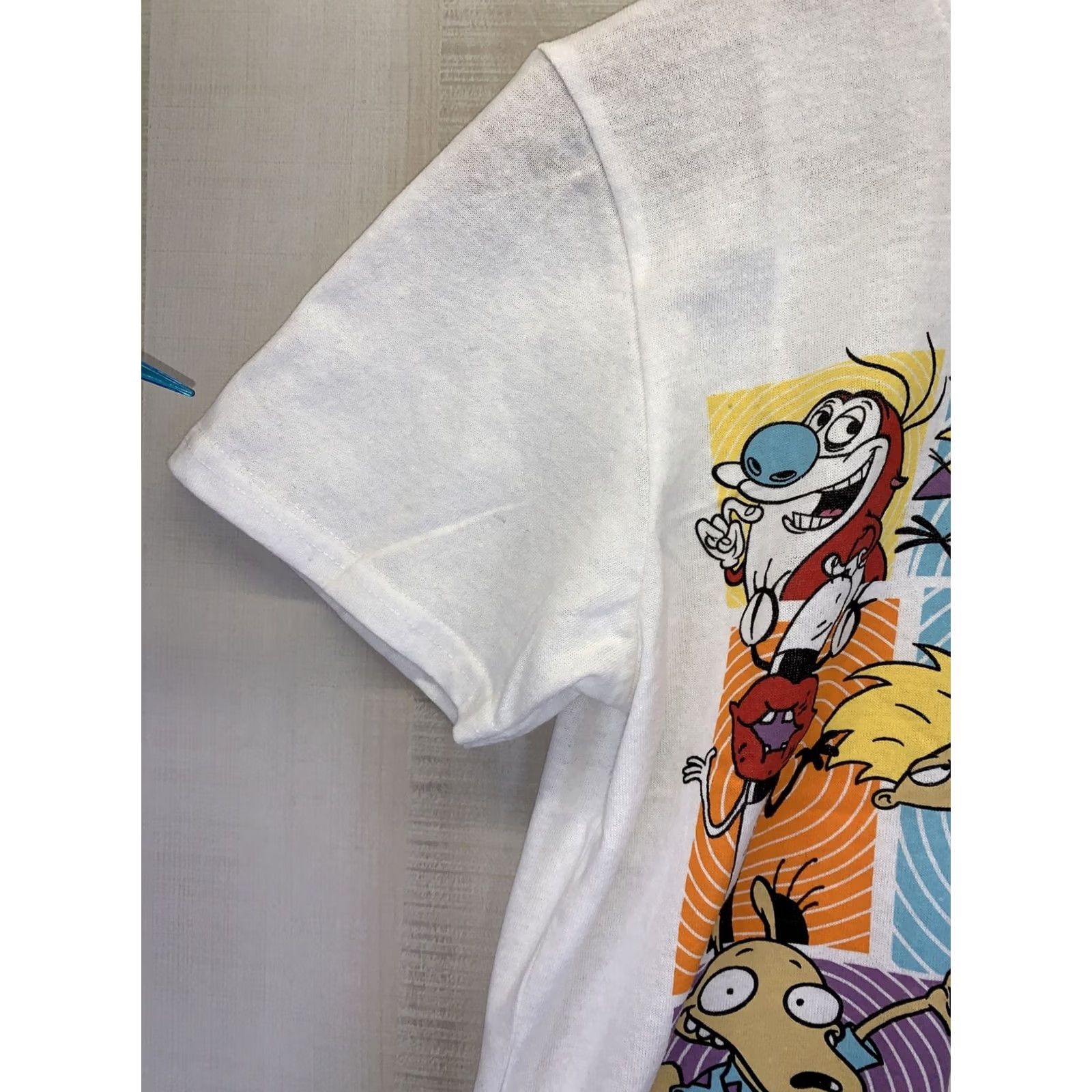 Nickelodeon Nickelodeon Hey Arnold Angry Beavers Cat Dog Ren & Stimpy Rocco Adult T Shirt S White Creatures Dog Womens/Mens Size US S / EU 44-46 / 1 - 7 Thumbnail