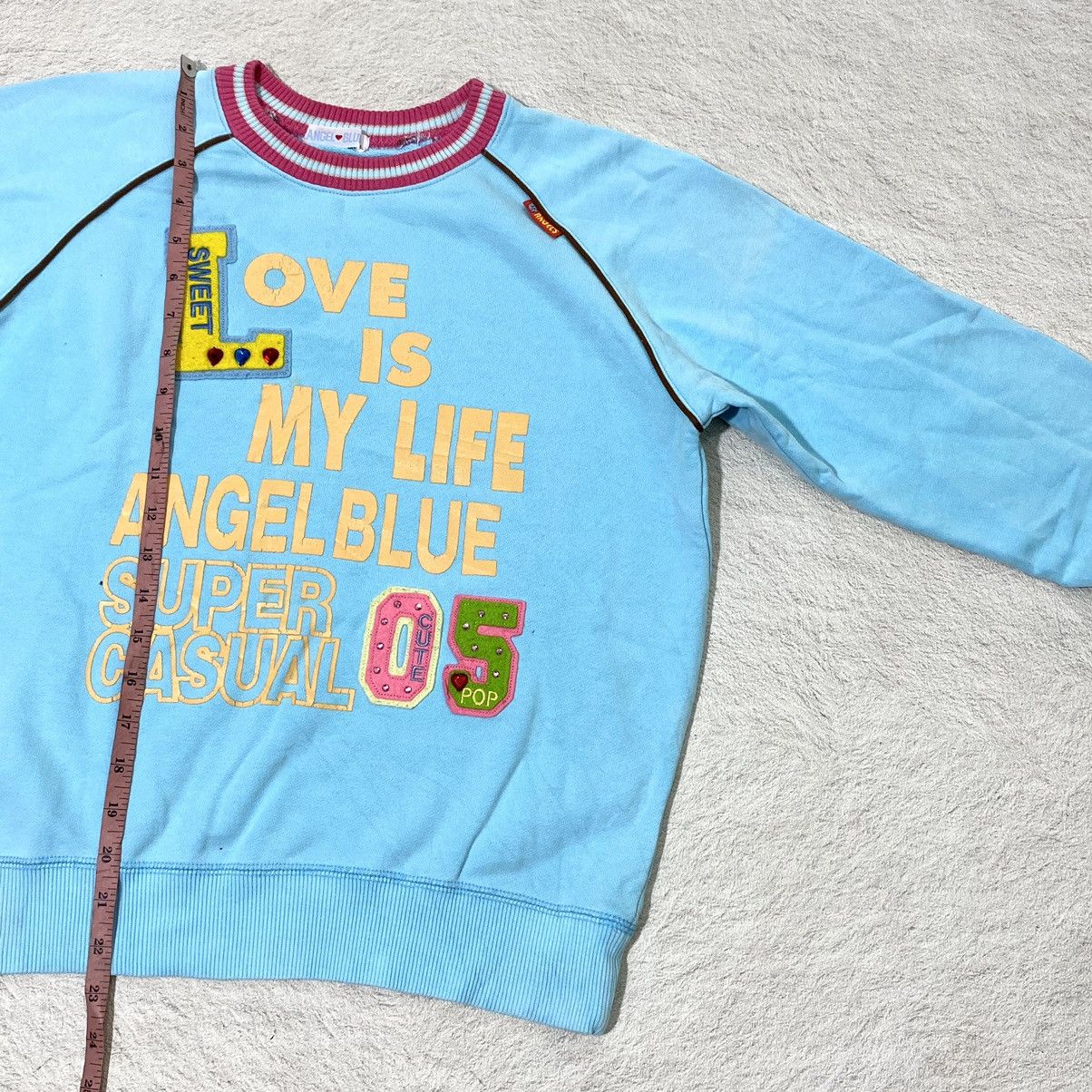 Angel Blue 🔥SALE🔥 Vintage 2000s Angel Blue Sweatshirt Size L / US 10 / IT 46 - 4 Thumbnail