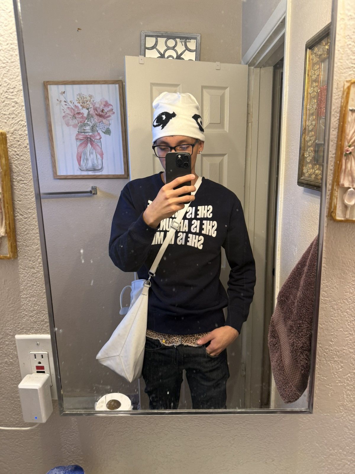 Actual Hate Actual Hate Light Weight Eye Skully - Black & White Size ONE SIZE - 2 Thumbnail