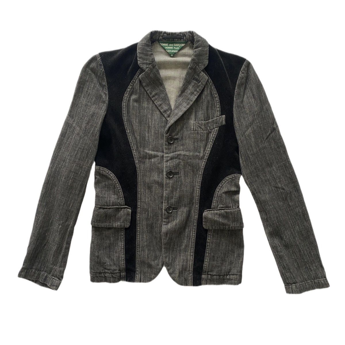 Image of Comme Des Garcons A/w 2008 Comme Des Garçons Homme Plus Ever Green Jacket in Grey, Men's (Size XS)