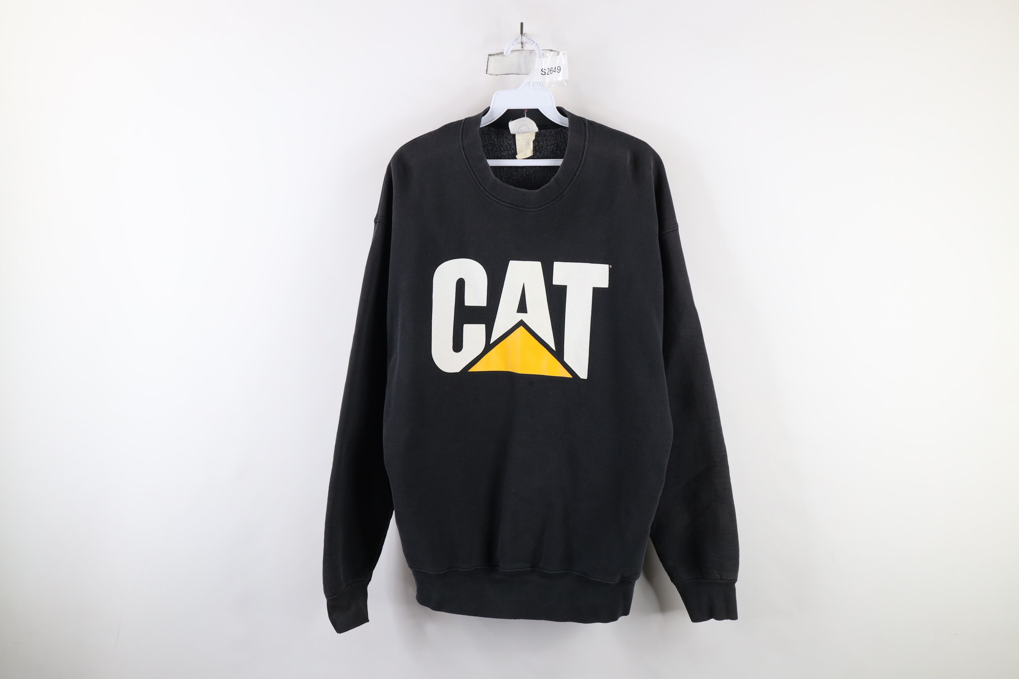 Caterpillar × Vintage Vintage 90s Cat Caterpillar Out Big Logo Sweatshirt USA Size ONE SIZE - 1 Thumbnail