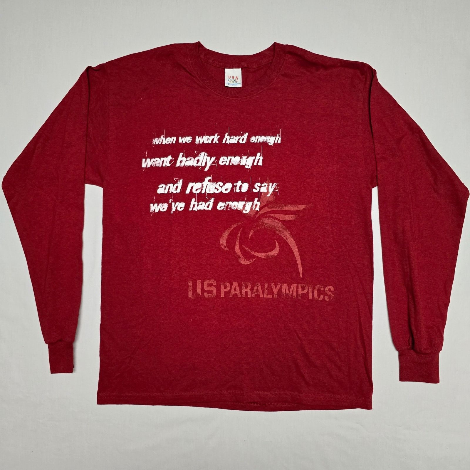 Vintage Paralympics Long Sleeve Shirt Mens Large Olympics Tee Size US L / EU 52-54 / 3 - 1 Thumbnail