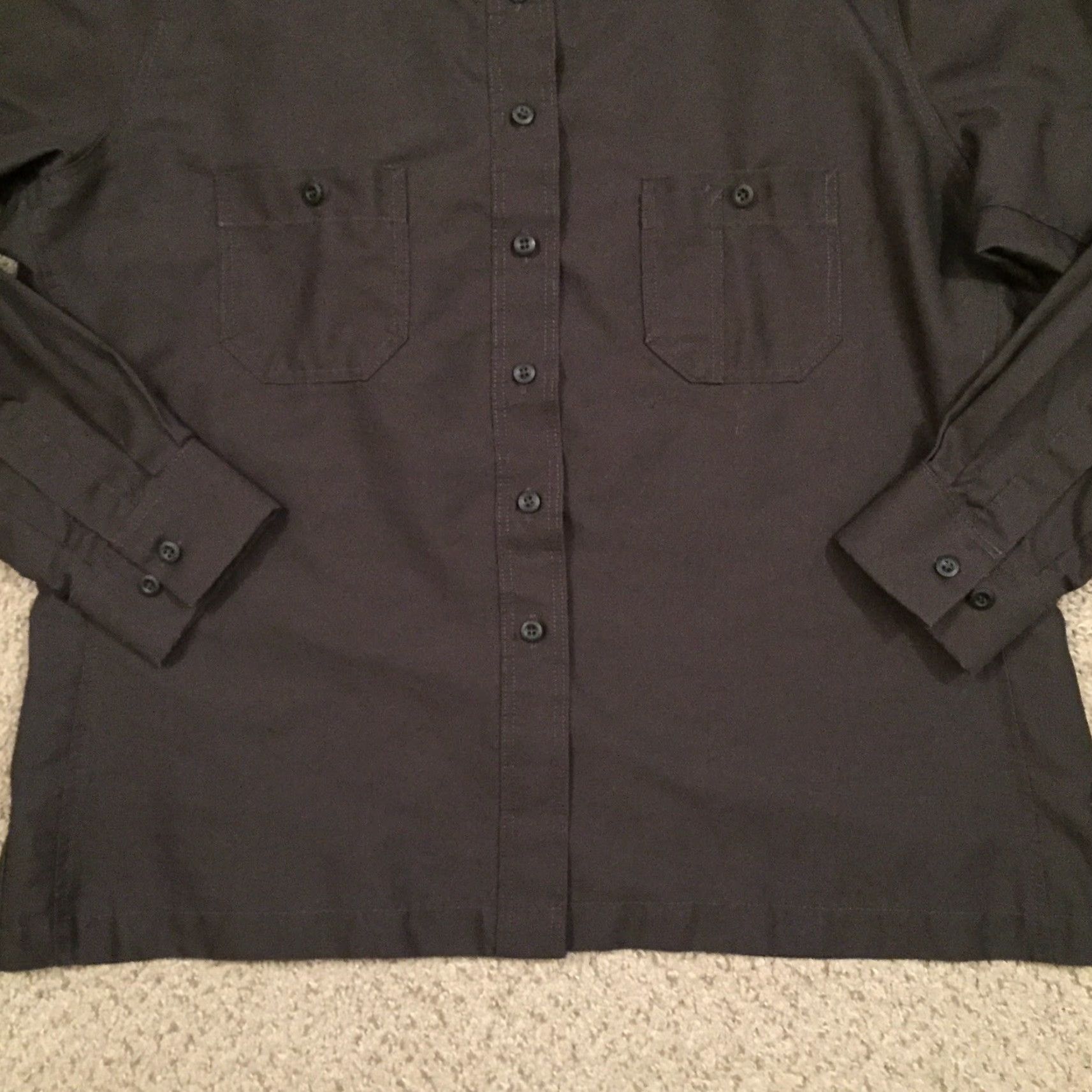 Wrangler Wrangler Shirt Womens XL Gray Long Sleeve Button Up Pockets Workwear Shirt XL Gray Wrangler Women Button-Up Shirt Size XL / US 12-14 / IT 48-50 - 4 Thumbnail