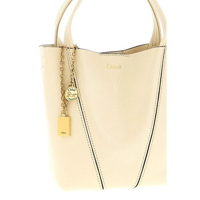 Chloe Chloe Small Spin Beige Leather Tote Bag New & Authentic Size ONE SIZE - 3 Thumbnail