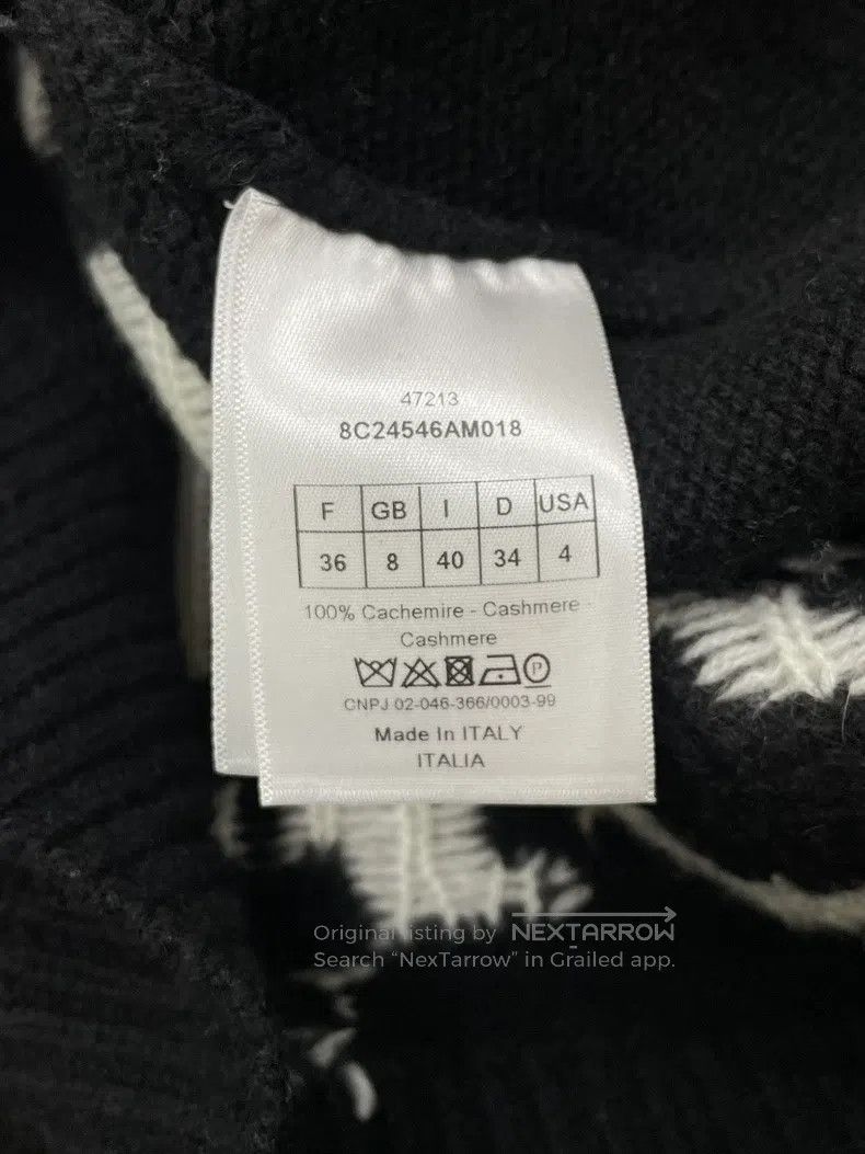 Dior Dior Black and white printed cashmere sweater long sleeves Size XS / US 0-2 / IT 36-38 - 5 Thumbnail