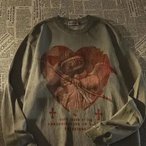 VIBE T-shirt Love Cupid American loose couples all-match trend Size US L / EU 52-54 / 3 - 1 Thumbnail