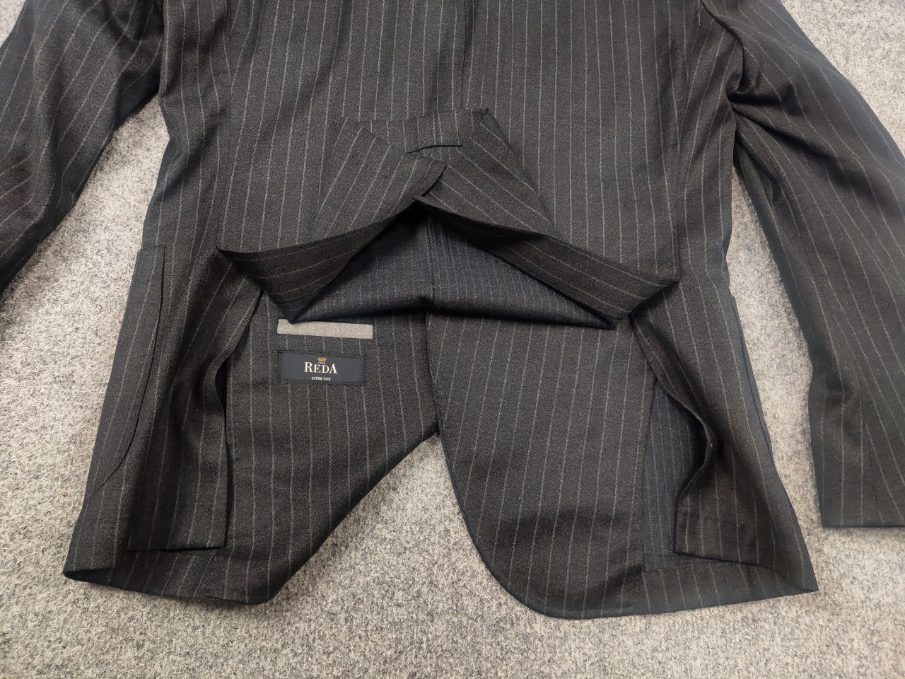 Paoloni Paoloni Quarantotto Reda Striped Unlined Blazer Pants Suit Size 48R - 9 Thumbnail