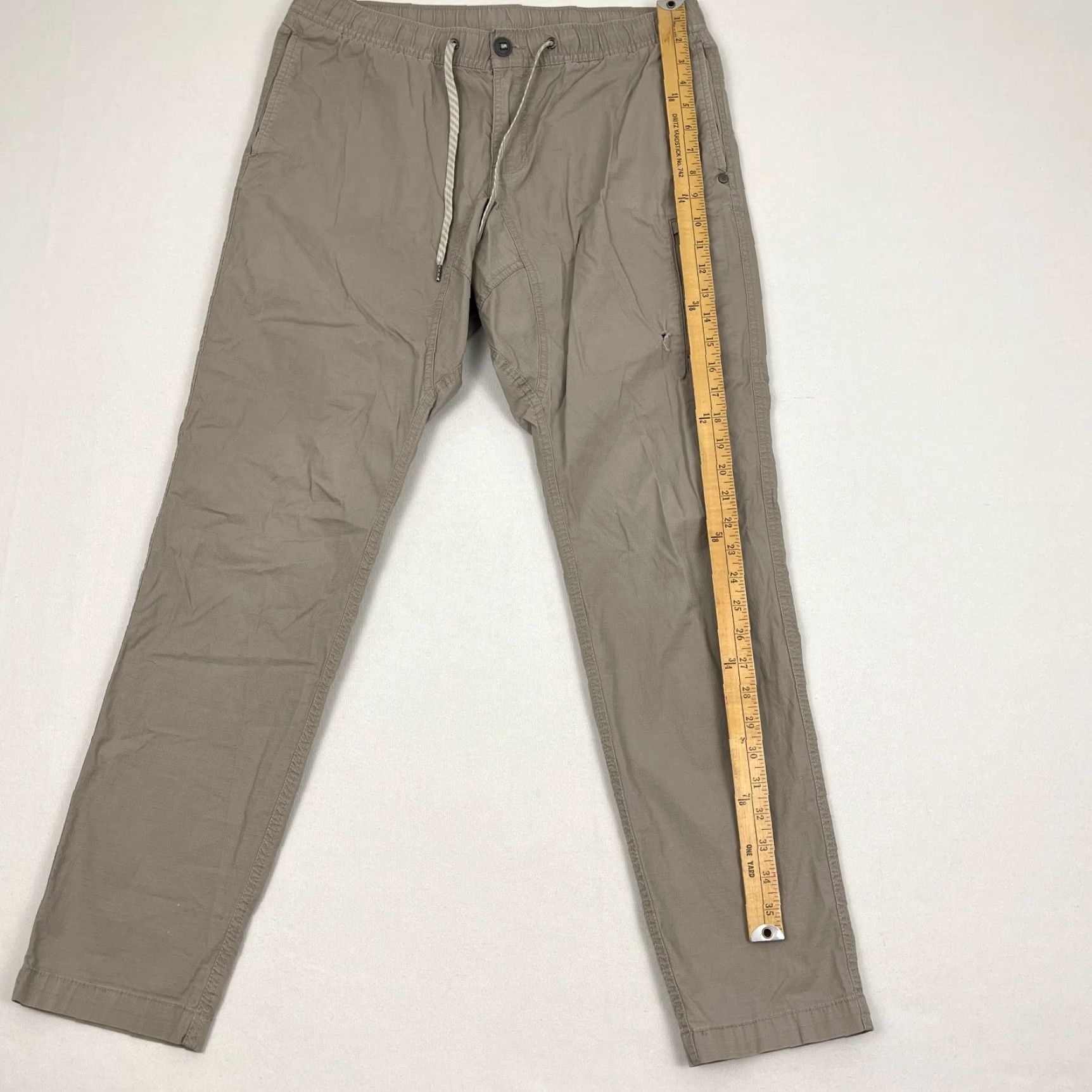 Vuori Vuori Pants Mens L x 29" Brown Ripstop Climber Utility Organic Cotton Pockets Size US 33 - 6 Thumbnail