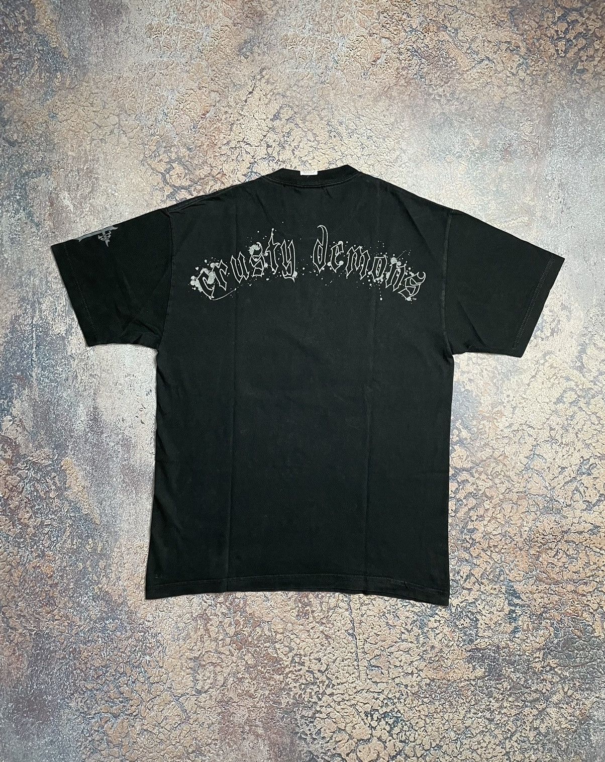 Affliction × Vintage Miami Ink Skull Cyber Y2K Style T-shirt Size US L / EU 52-54 / 3 - 2 Thumbnail