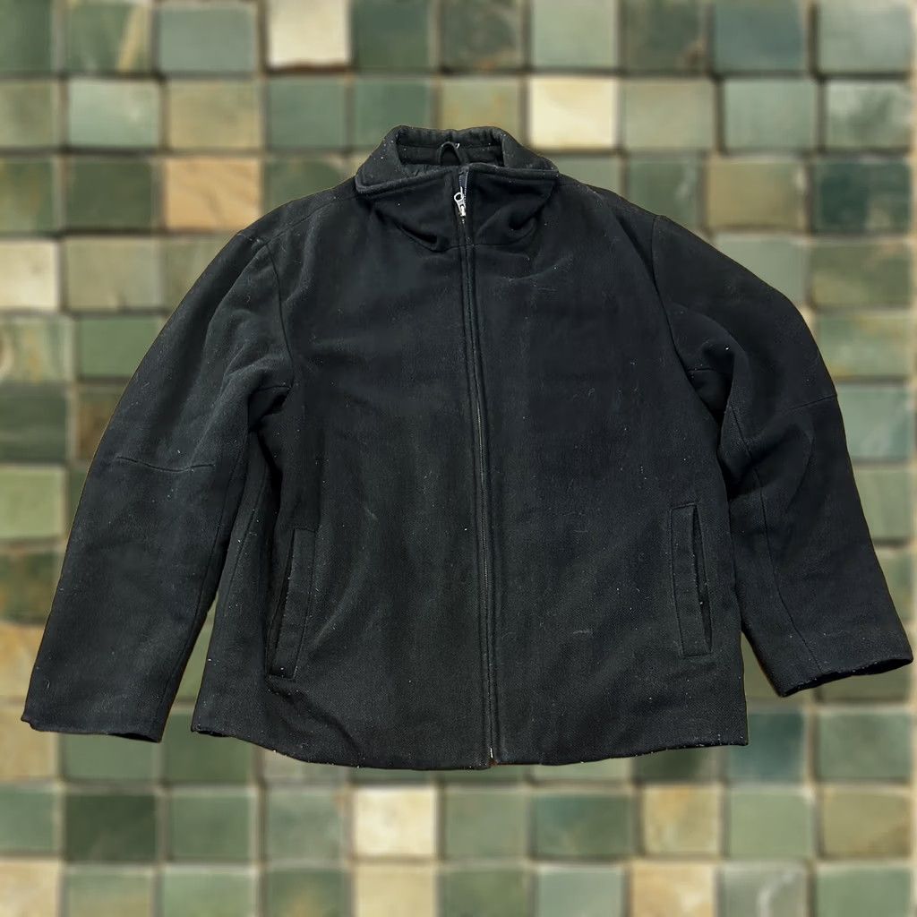 Gap VINTAGE GAP Wool Blend Full Zip Insulated Jacket Large Black Mens Size US L / EU 52-54 / 3 - 1 Thumbnail