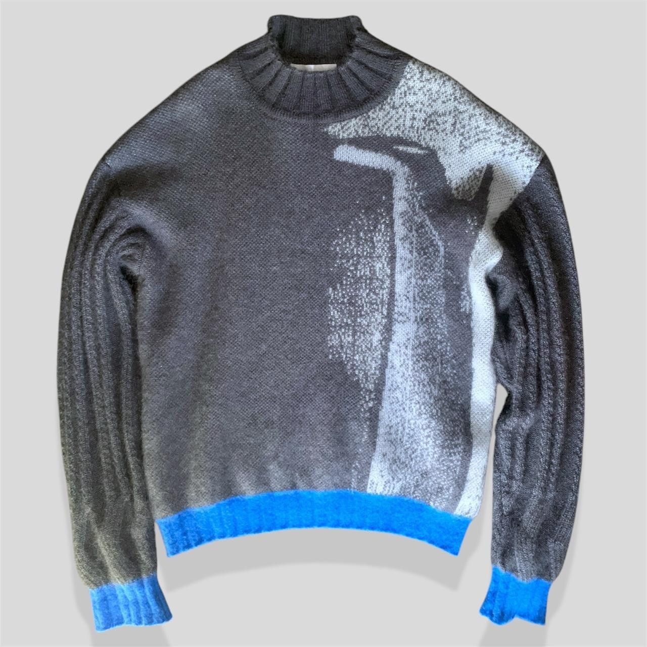 Kiko Kostadinov Kiko Kostadinov grey + blue mariann jumper | Grailed