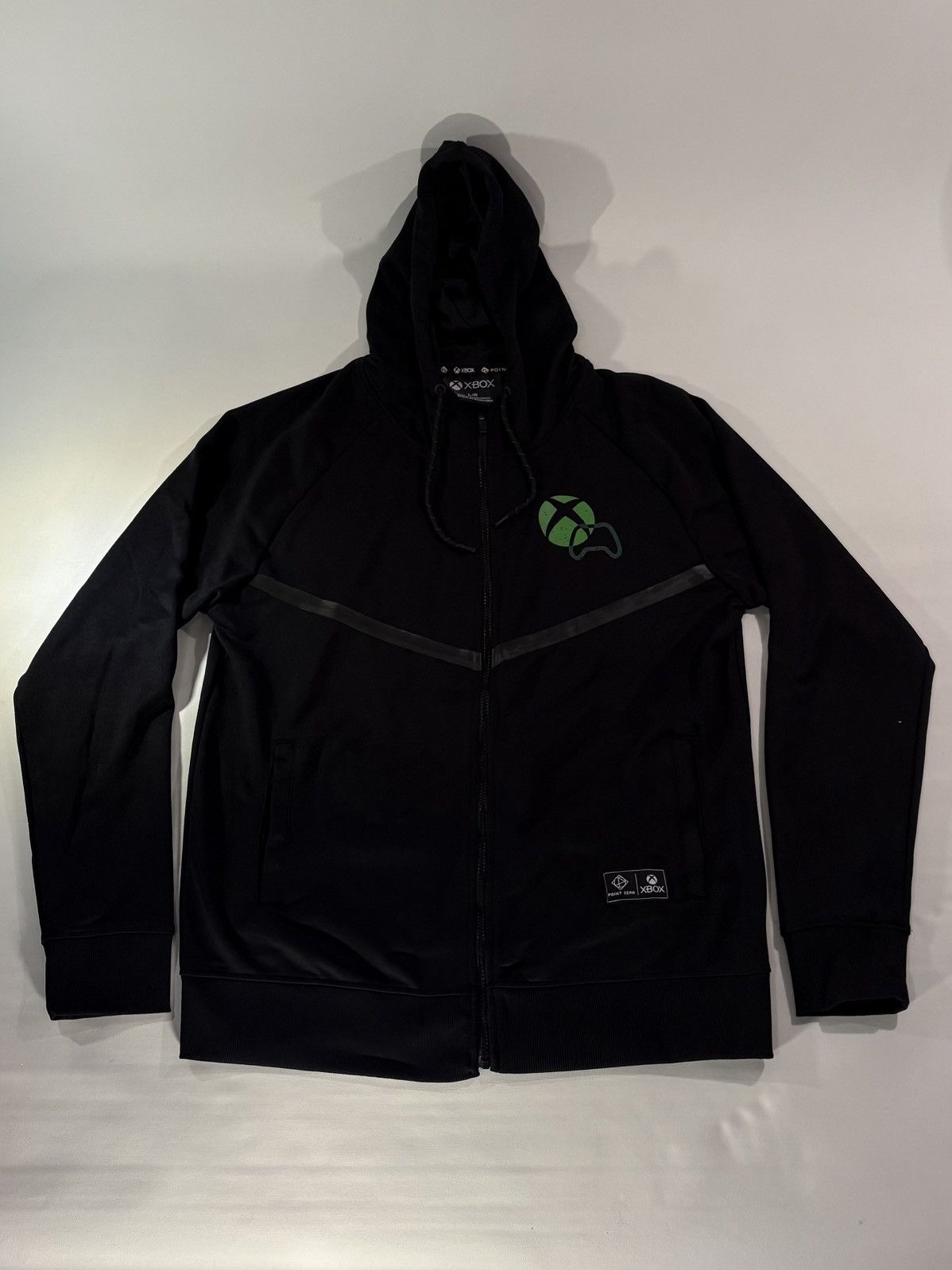 Point Zero Xbox x Point Zero Gaming Light Weight Black Zip Up Hoodie Size US L / EU 52-54 / 3 - 1 Thumbnail