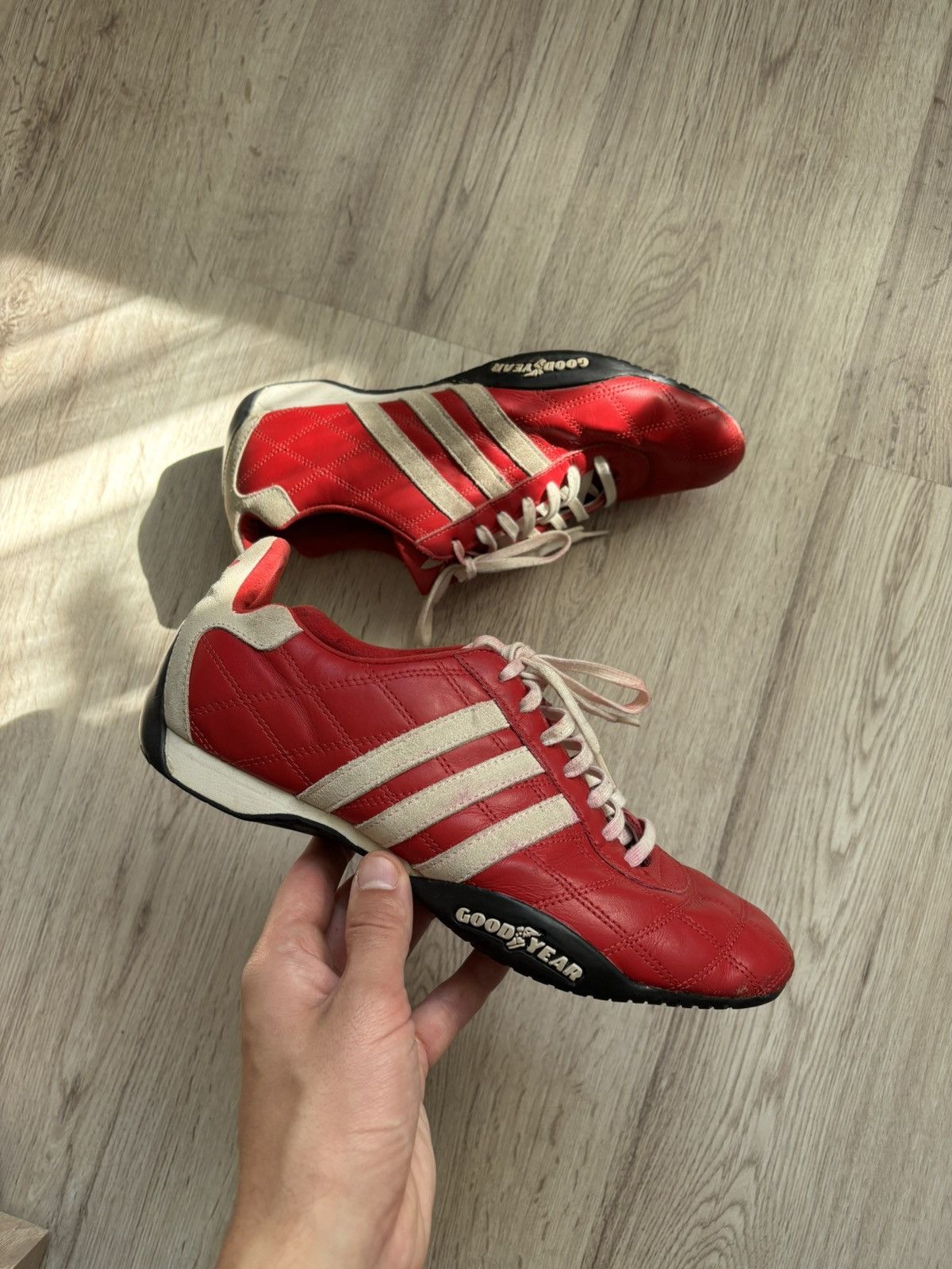 Adidas VINTAGE ADIDAS TUSCANY GOODYEAR RACING SHOES RED 2007 