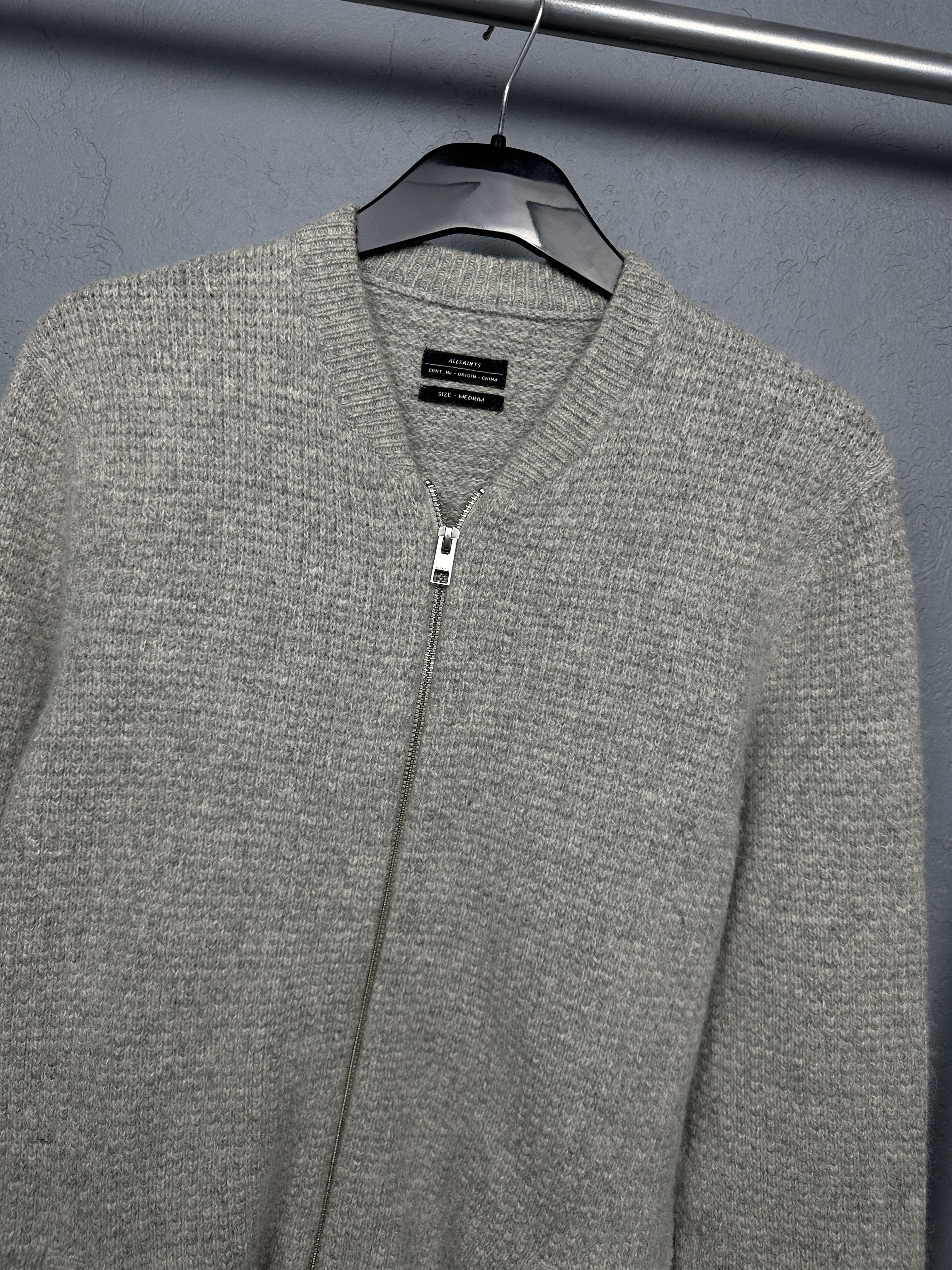Allsaints AllSaints Mens Lloyd Knitted Wool Knit Bomber Sweater Size US M / EU 48-50 / 2 - 2 Thumbnail