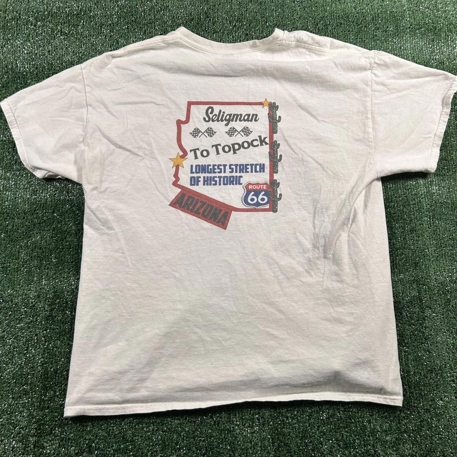 Gildan White Route 66 Arizona Graphic T-Shirt. Size XL Size US XL / EU 56 / 4 - 1 Thumbnail