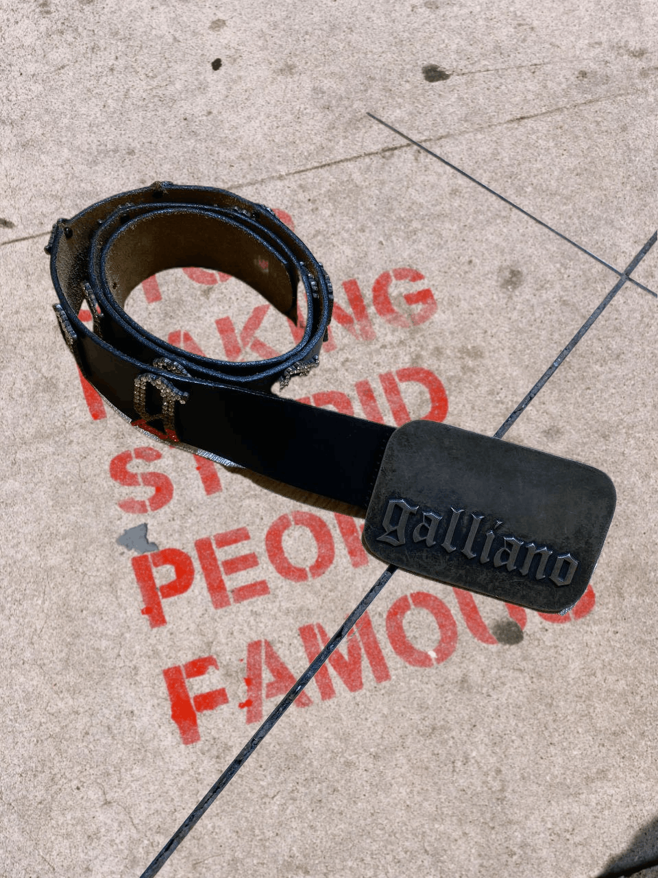 John Galliano Vintage Galliano Leather Belt Y2K Size ONE SIZE - 1 Thumbnail