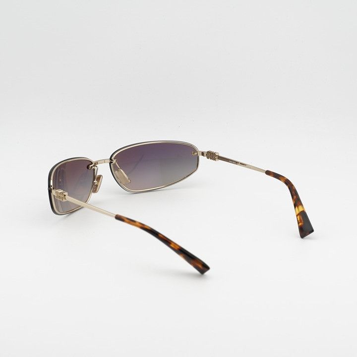 Miu Miu Miu Miu MUA50S ZVN30C Sunglasses Gold Rectangle Frame Size ONE SIZE - 10 Thumbnail