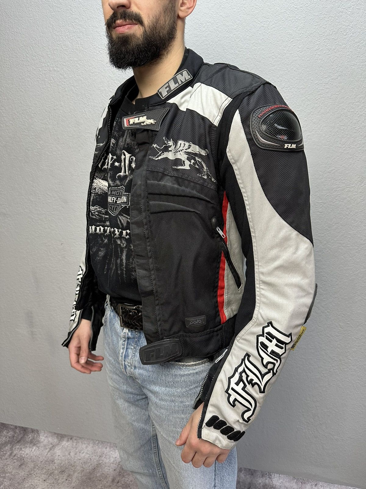 Japanese Brand × Vintage Vintage Polo FLM Motorcycle Jacket Archival Y2K Racing Size US S / EU 44-46 / 1 - 7 Thumbnail