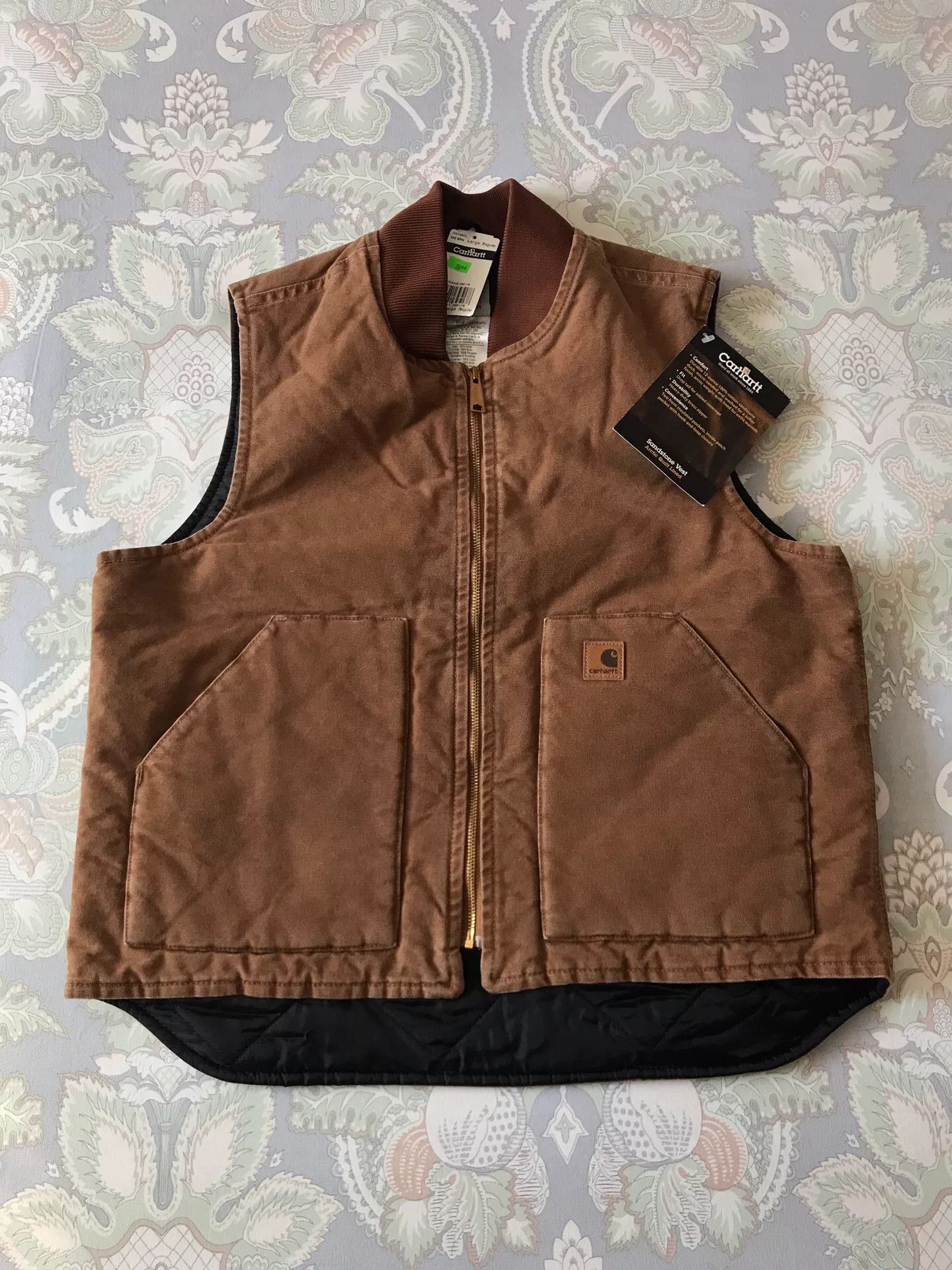 Carhartt Carhartt V02 Brown Washed Canvas Vest Size US L / EU 52-54 / 3 - 1 Thumbnail