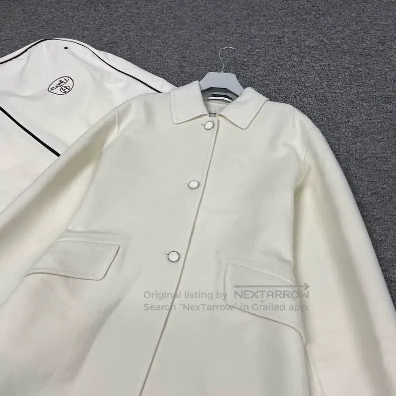 Hermes Hermes Three-Button Collar Cashmere Coat Size S / US 4 / IT 40 - 4 Thumbnail