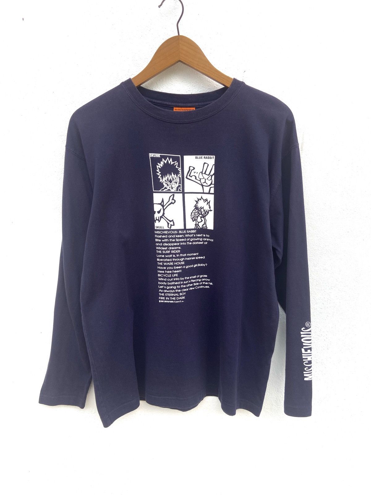 Japanese Brand 🔥 Mischievous t shirt long sleeve art fashion graffity Size US L / EU 52-54 / 3 - 1 Thumbnail