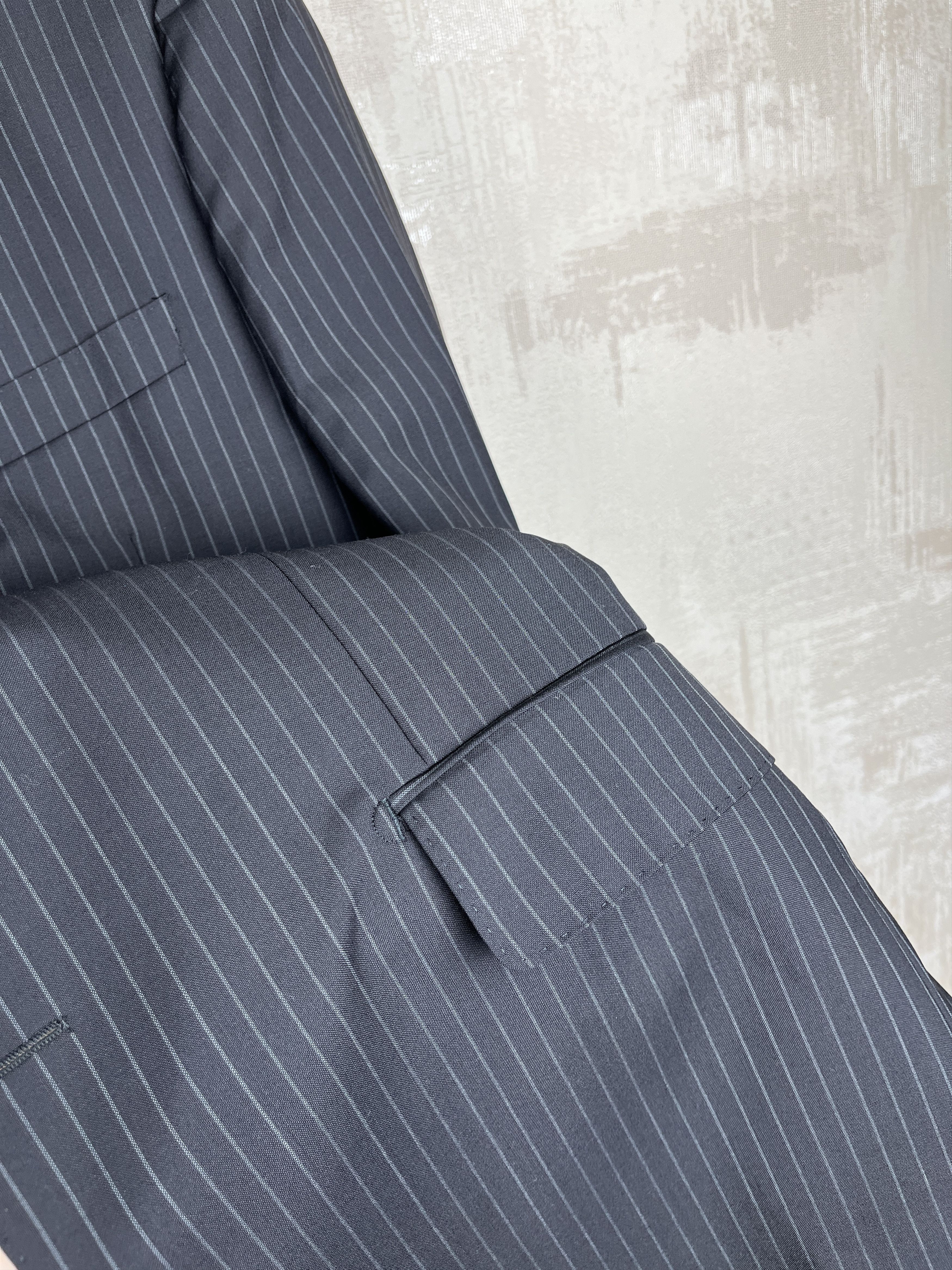 Paoloni Paoloni Extra-fine Virgin Wool Striped Blazer Size 54 Size US L / EU 52-54 / 3 - 9 Thumbnail