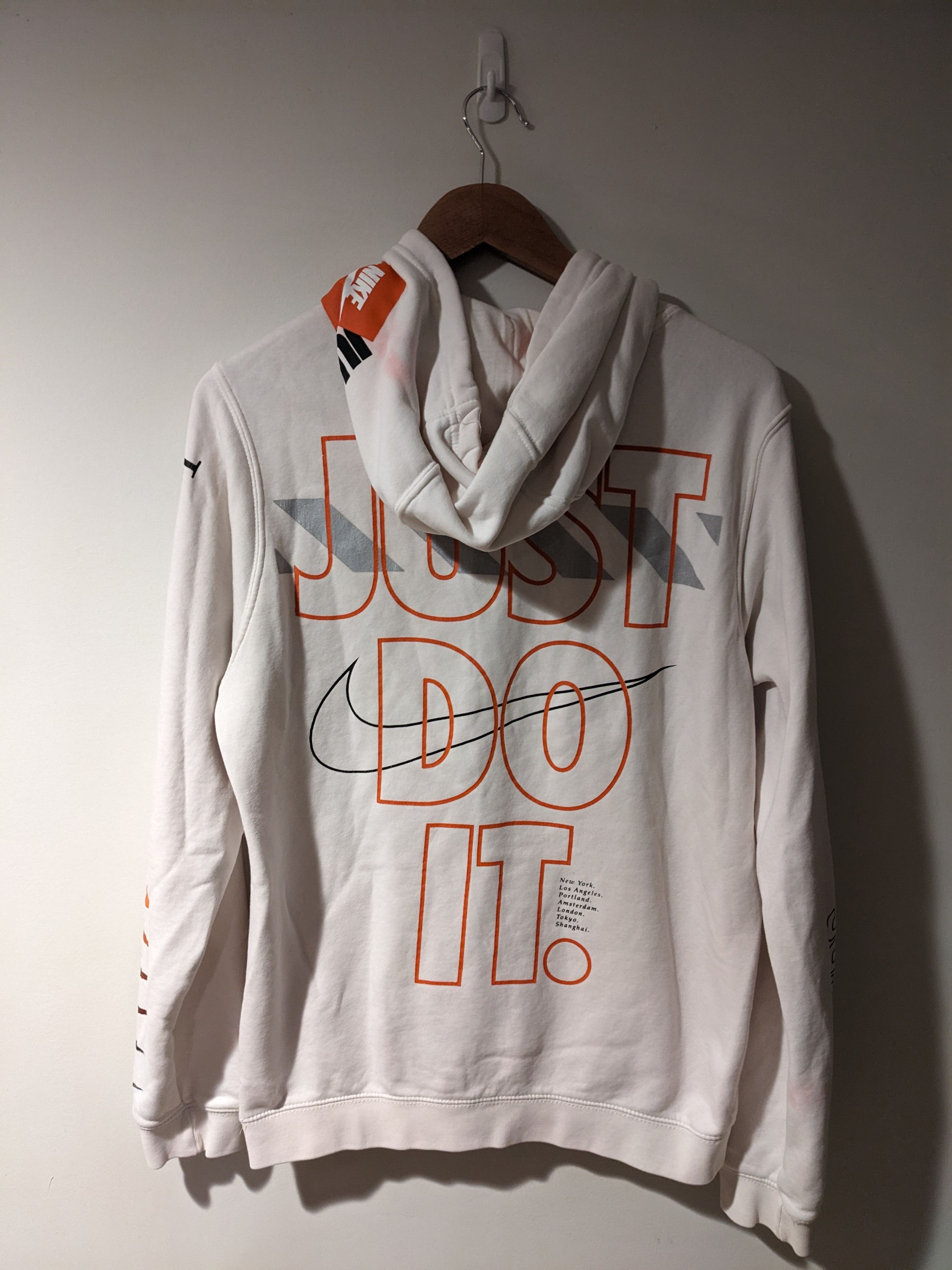 Designer × Nike Vintage 2010's Nike Off-White Inspired Beige Small Hoodie Size US S / EU 44-46 / 1 - 10 Thumbnail