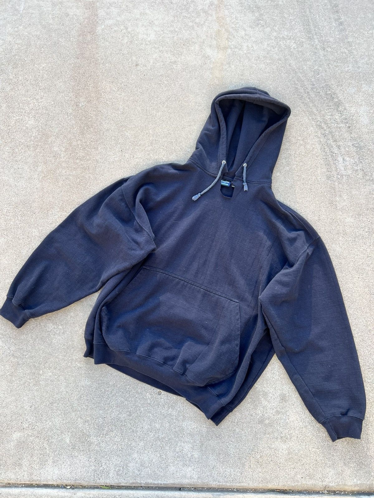 Nike × Vintage Vintage plain black hoodie Size US XL / EU 56 / 4 - 1 Thumbnail