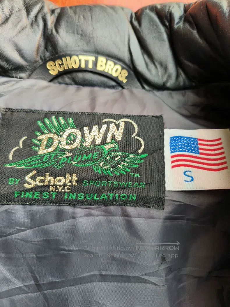 Schott Schott Down leather horse clip vest Size US S / EU 44-46 / 1 - 2 Thumbnail