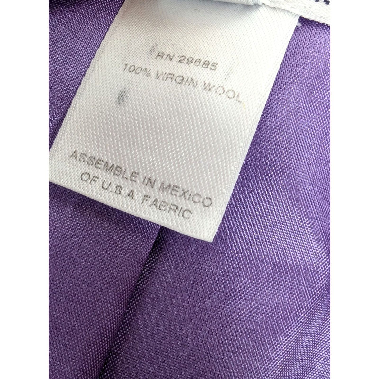 Pendleton VINTAGE Pendleton Blazer Coat Women 14 Wool Purple 42 Chest Notch Lined Wool 100% Satin Lined Business Regular Vintage Womens Blazer Size XL / US 12-14 / IT 48-50 - 3 Thumbnail