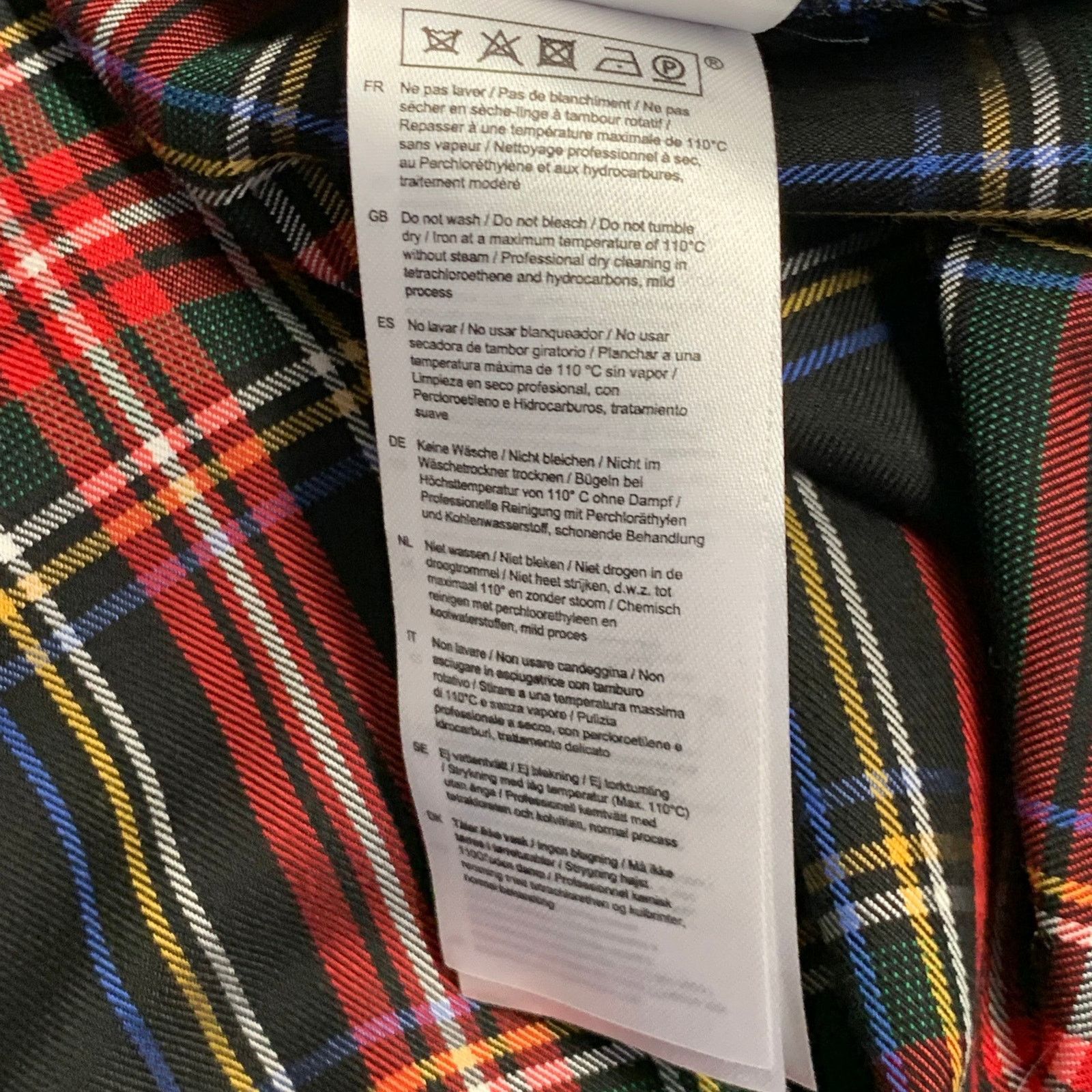 Maje Size S Black MultiColor Plaid Asymmetrical Casual Top Size S / US 4 / IT 40 - 9 Thumbnail