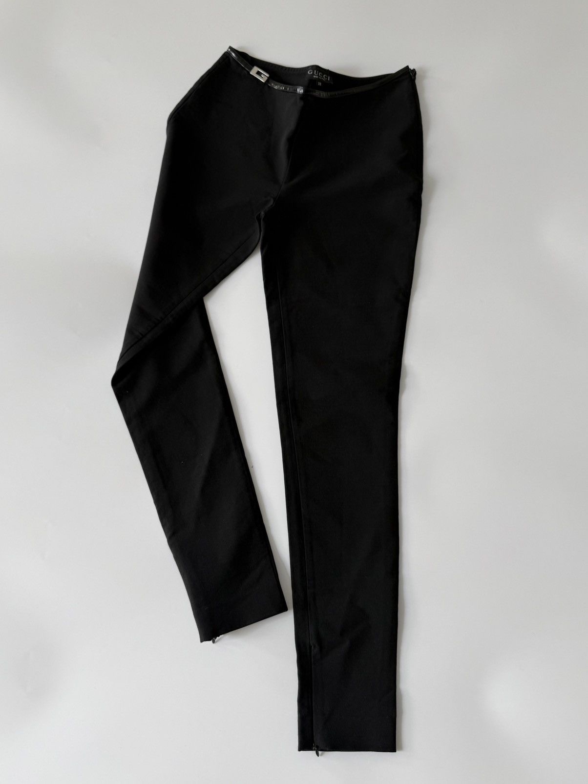 Gucci F/W 1997 Gucci by Tom Ford G-Buckle Patent Stretch Pants Size 26" / US 2 / IT 38 - 4 Thumbnail