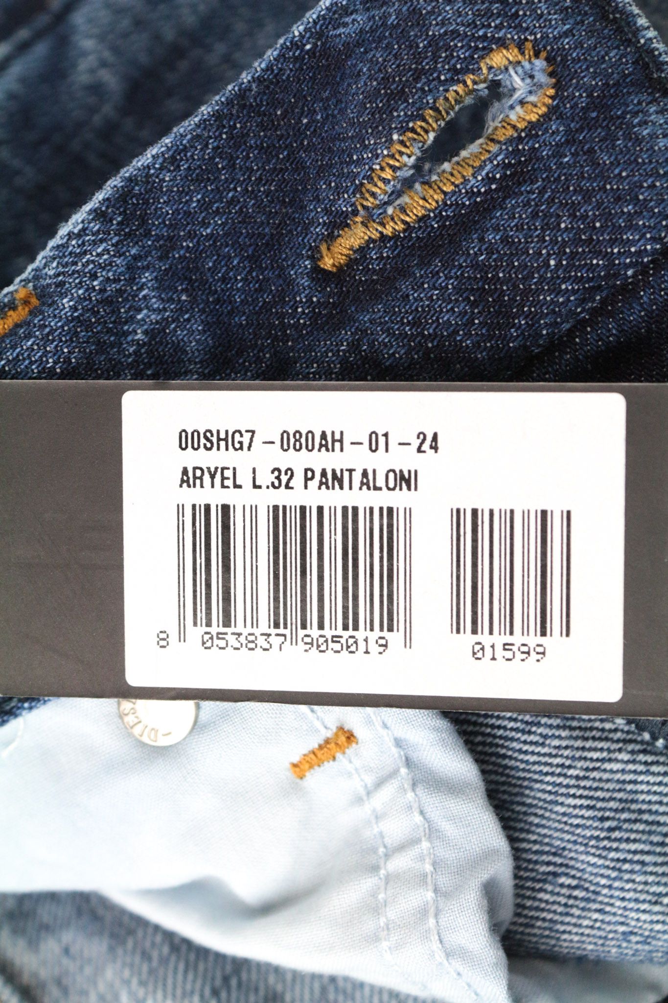 Diesel ARYEL 080AH W24/L32 Girls Ripped Blue Cotton Jeans 69373 Size 24" / US 00 / IT 34 - 7 Thumbnail