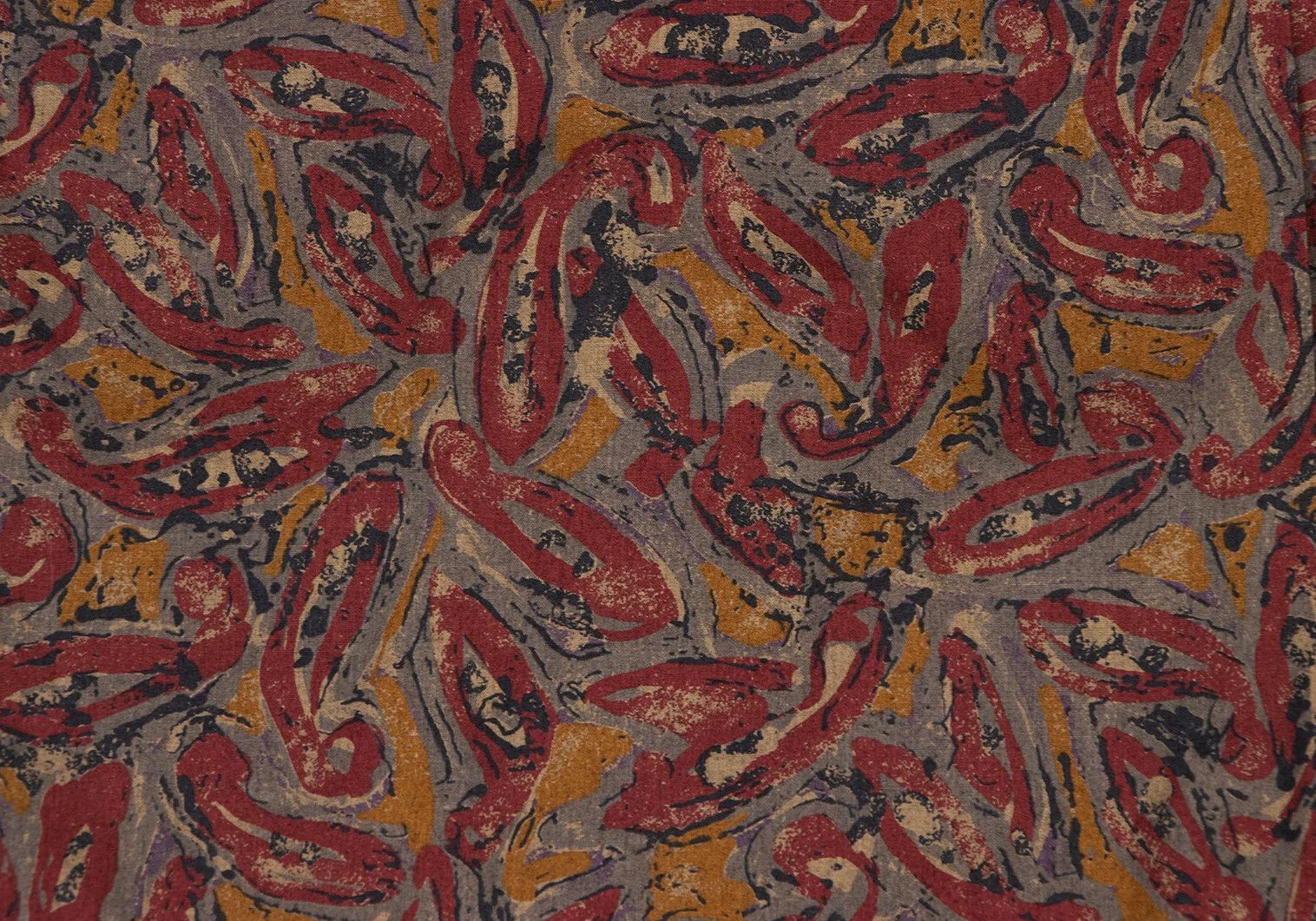 Dries Van Noten Cotton Graphic Print Shirt in Red, Gray, and Brown Size US M / EU 48-50 / 2 - 11 Thumbnail