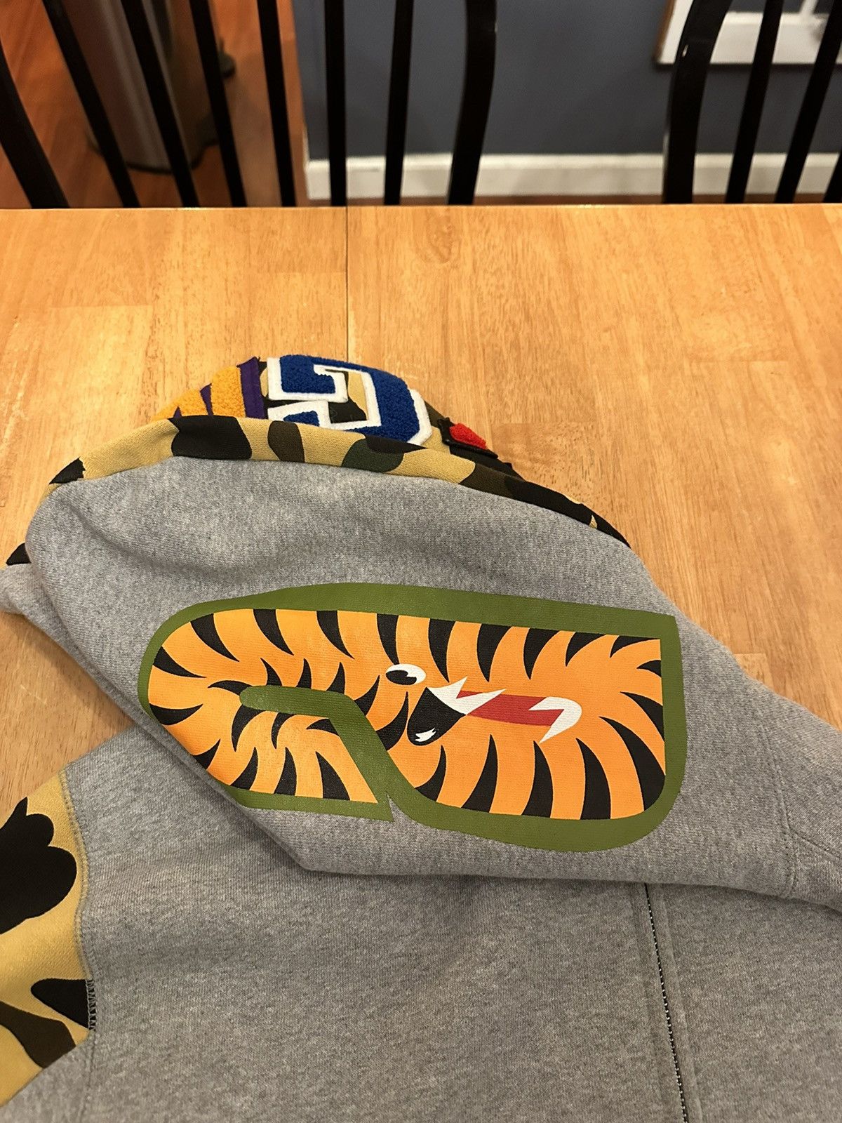 Bape Bape Shark Hoodie (Grey/Camo) Size US XXL / EU 58 / 5 - 4 Thumbnail