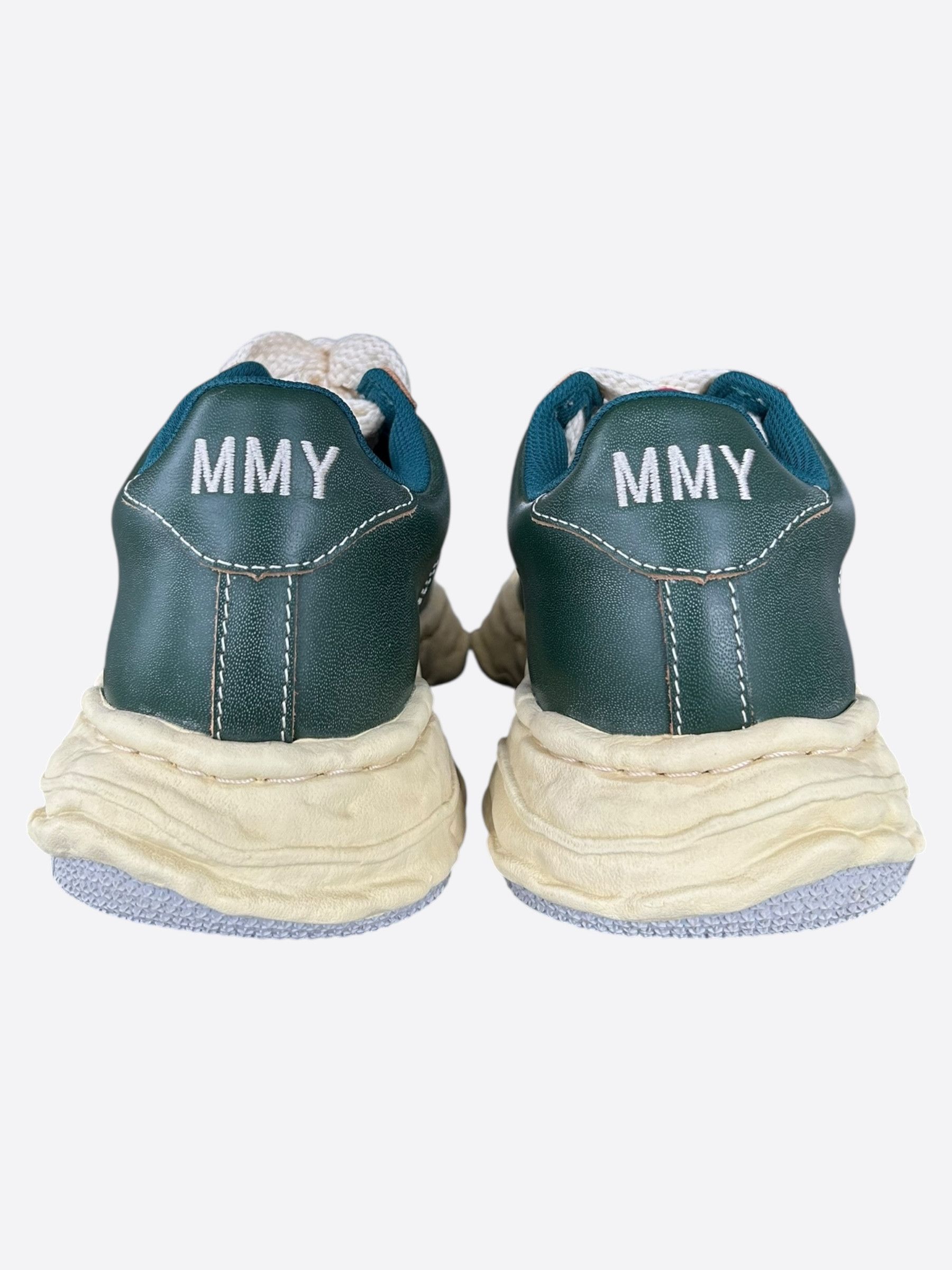 Maison MIHARA YASUHIRO Maison Mihara Yasuhiro Aged Green & White Wayne Sneakers Size US 6 / EU 39 - 4 Thumbnail
