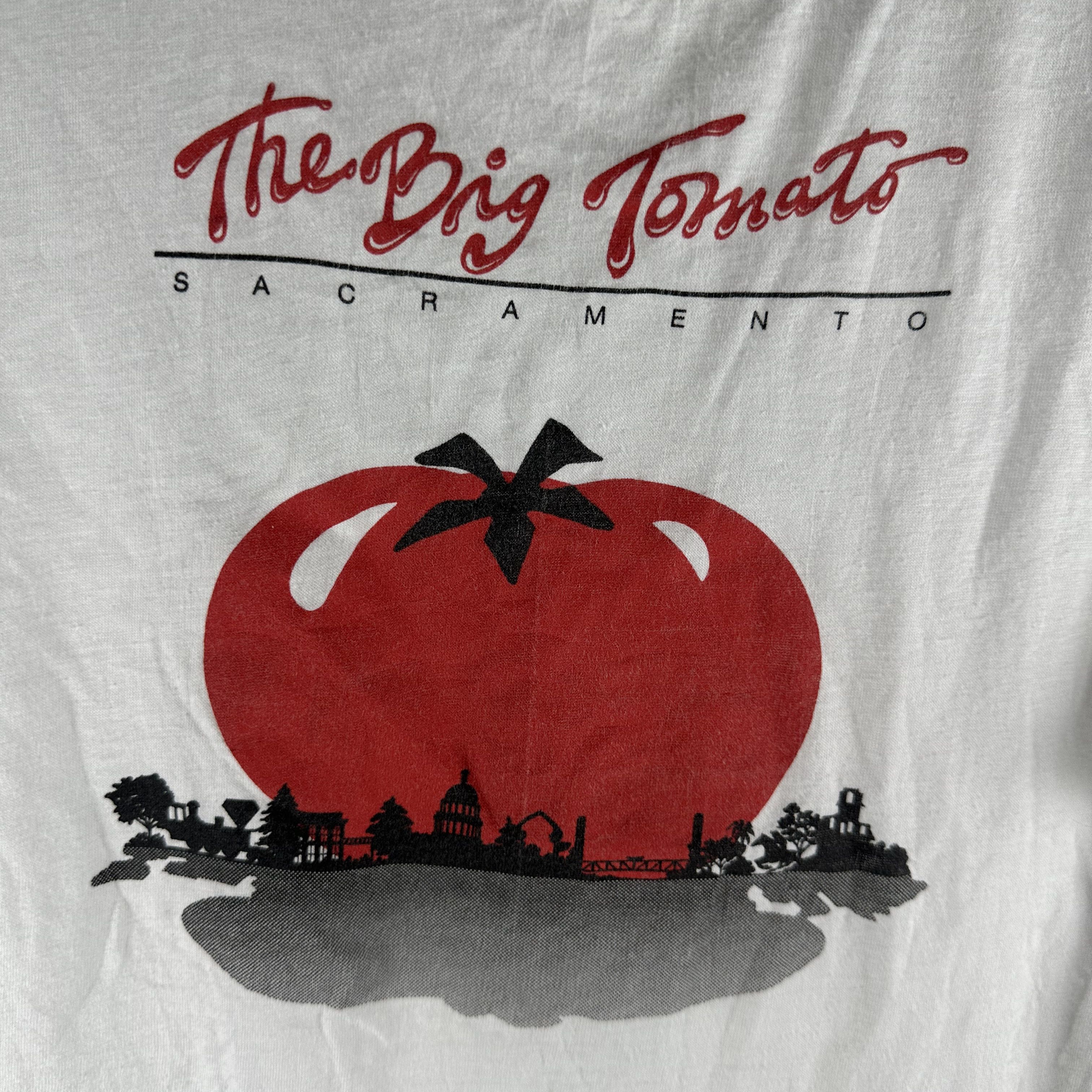 Vintage Vintage 80s Sacramento The Big Tomato Graphic T-Shirt Size US M / EU 48-50 / 2 - 2 Thumbnail