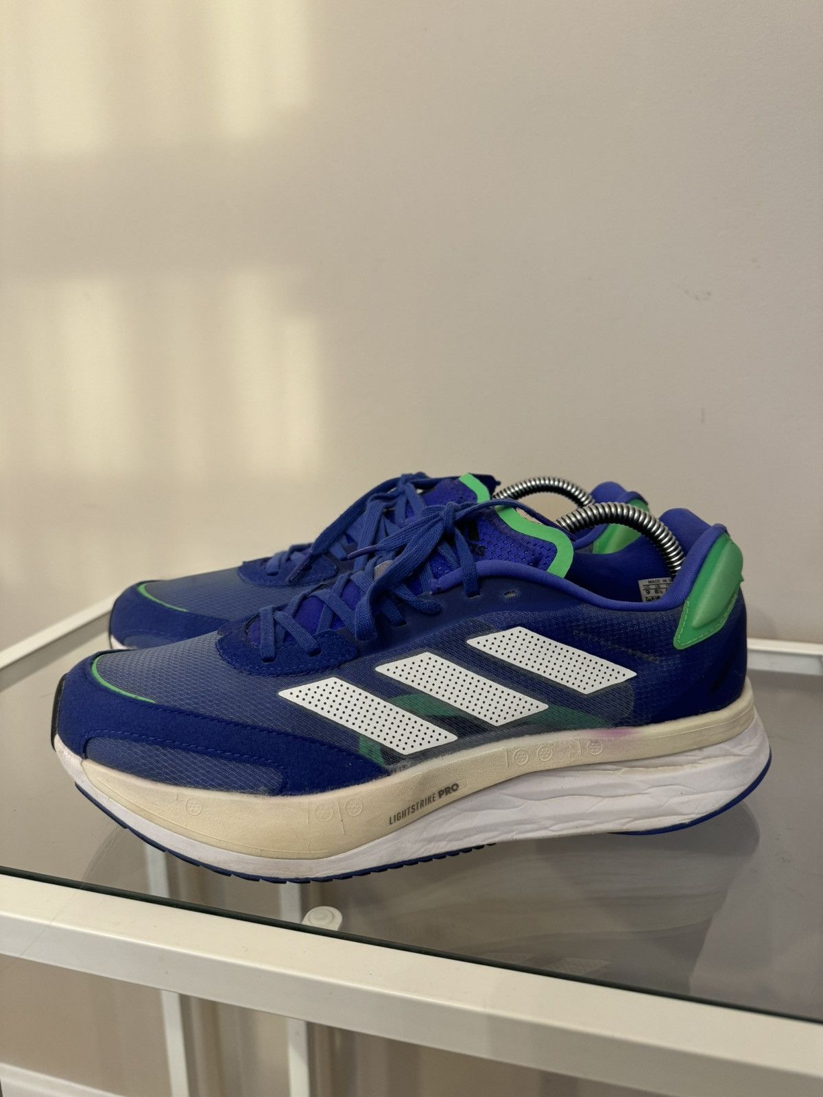 Adidas × Vintage adidas Adizero Boston 10 Sonic Ink Screaming Green FZ2498 Size US 9 / EU 42 - 3 Thumbnail