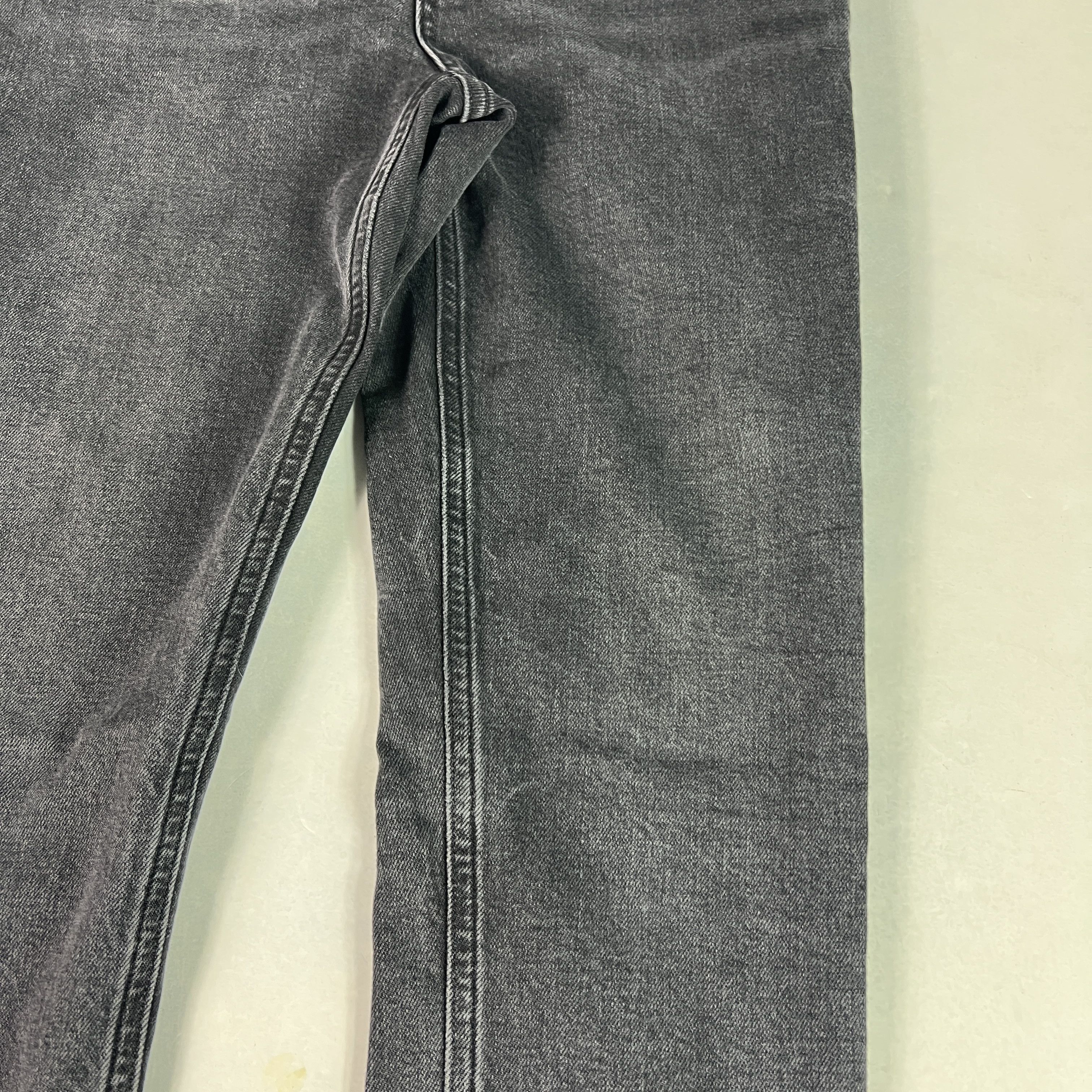 Agolde AGOLDE Jeans Riley Crop Mid Rise Straight Black Faded Denim Size 26" / US 2 / IT 38 - 3 Thumbnail