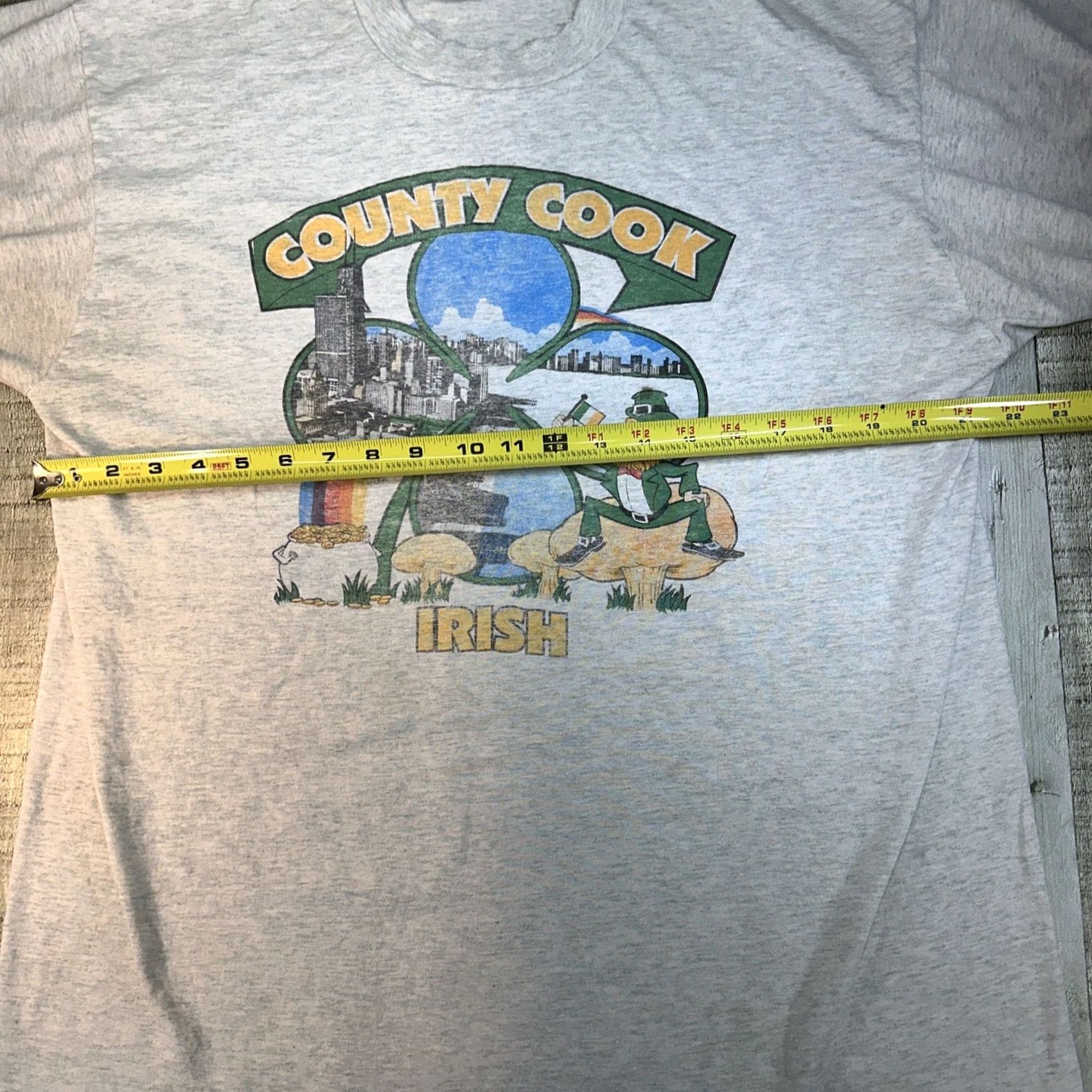 Fruit Of The Loom VINTAGE Fruit of the Loom T-Shirt USA Cook County St. Patrick’s Day XL Men Gray Size US XL / EU 56 / 4 - 4 Thumbnail