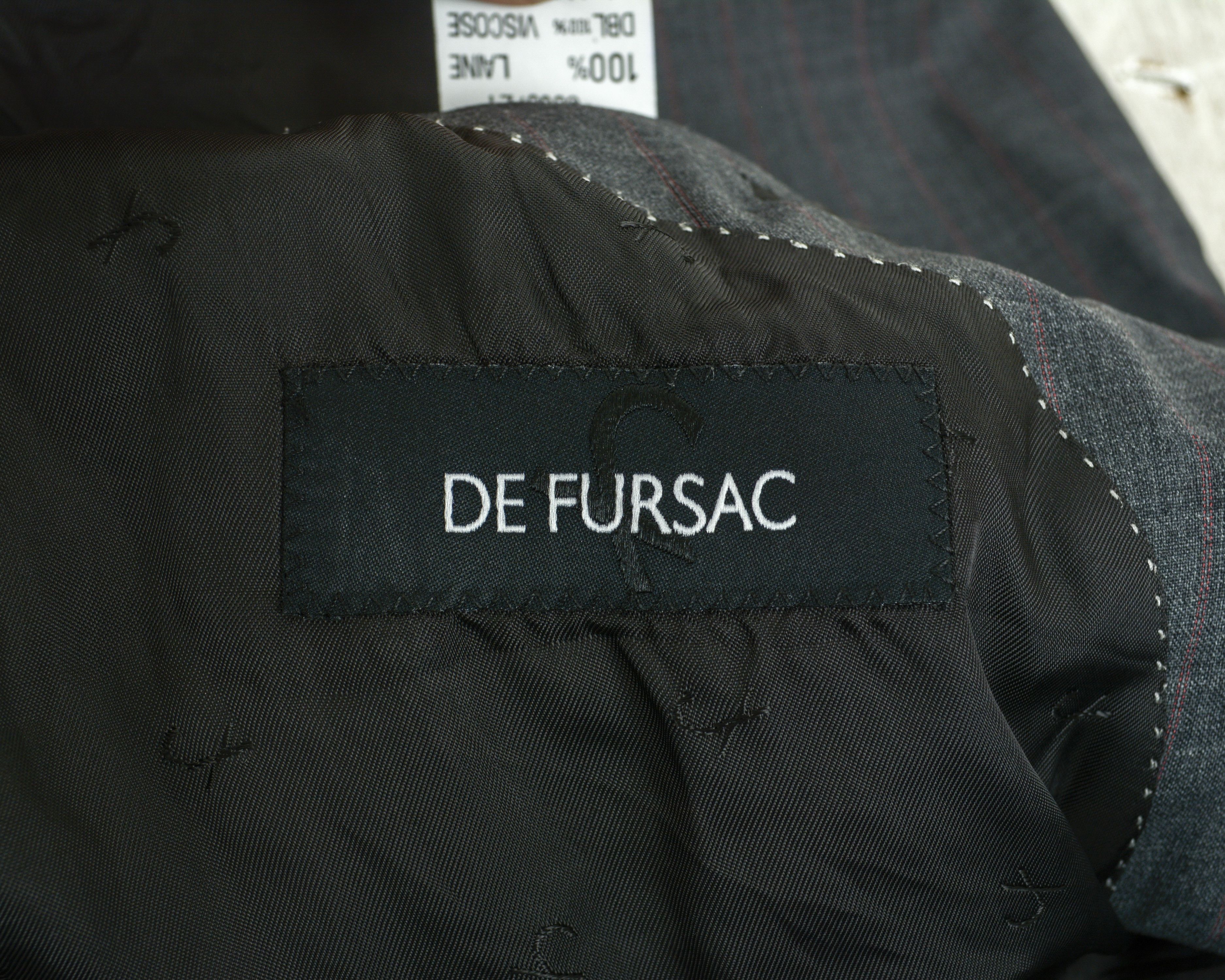 De Fursac Smarty Blazer UK 44 US Suit Jacket Wool EU 54 Sports Coat XL Size 44R - 7 Thumbnail